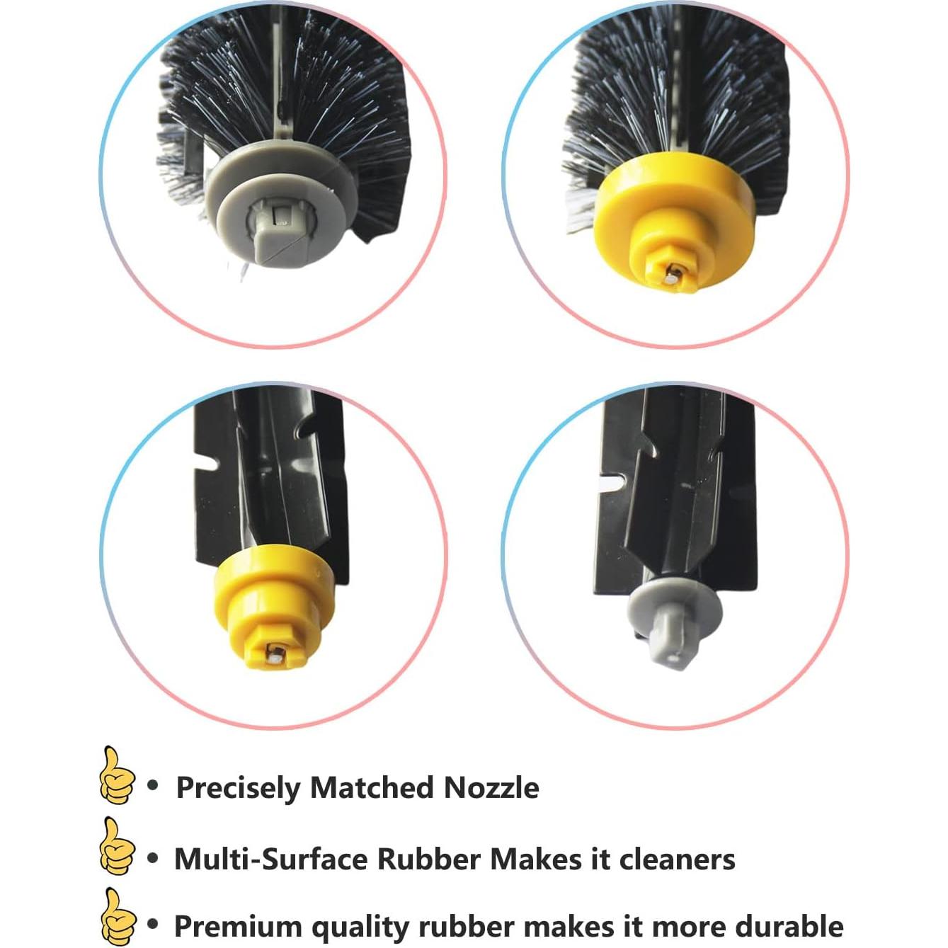 Kit de Reemplazo Amyehouse para iRobot Roomba Serie 600 - 3 Cepillos de Cerdas, 3 Flexibles, 4 Laterales, 3 Filtros