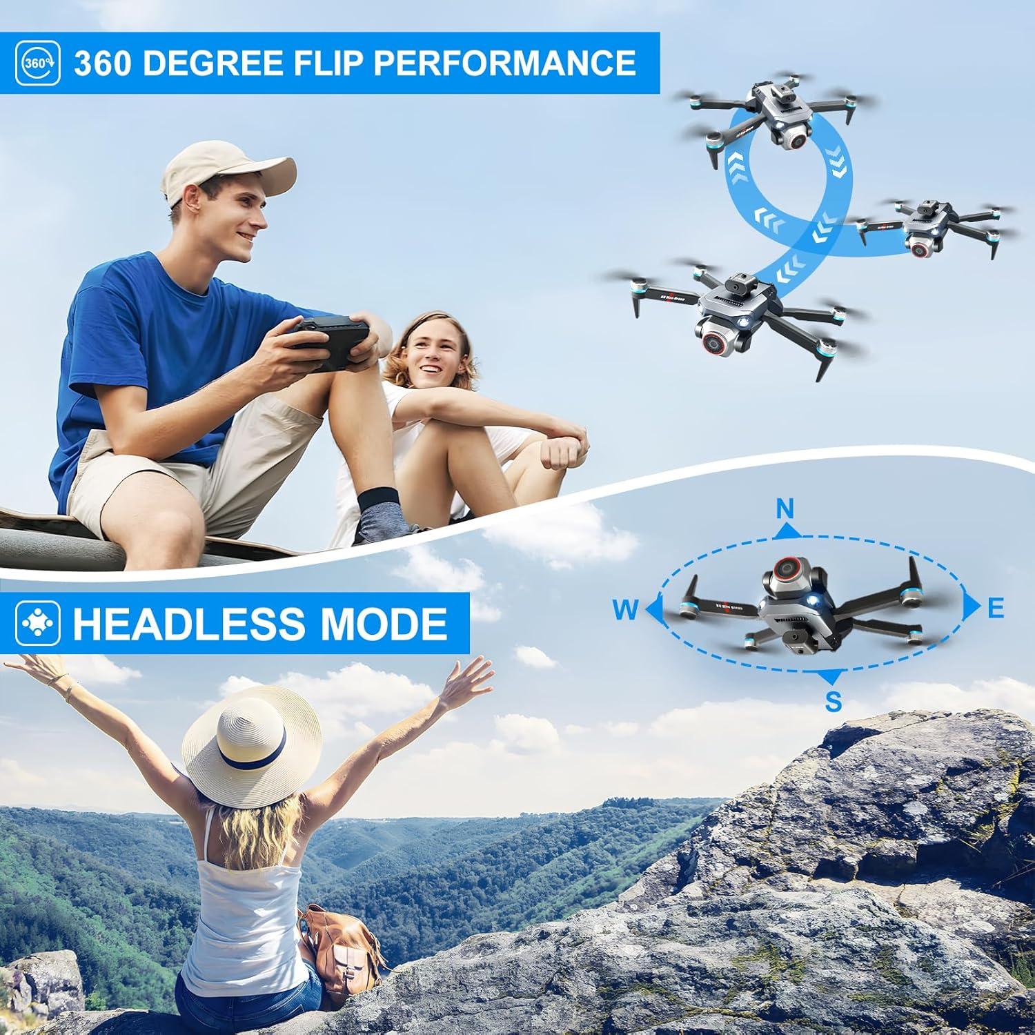 Drone Plegable ALLBIRD FU-K6-MAX HD 1080P con WiFi y Luces