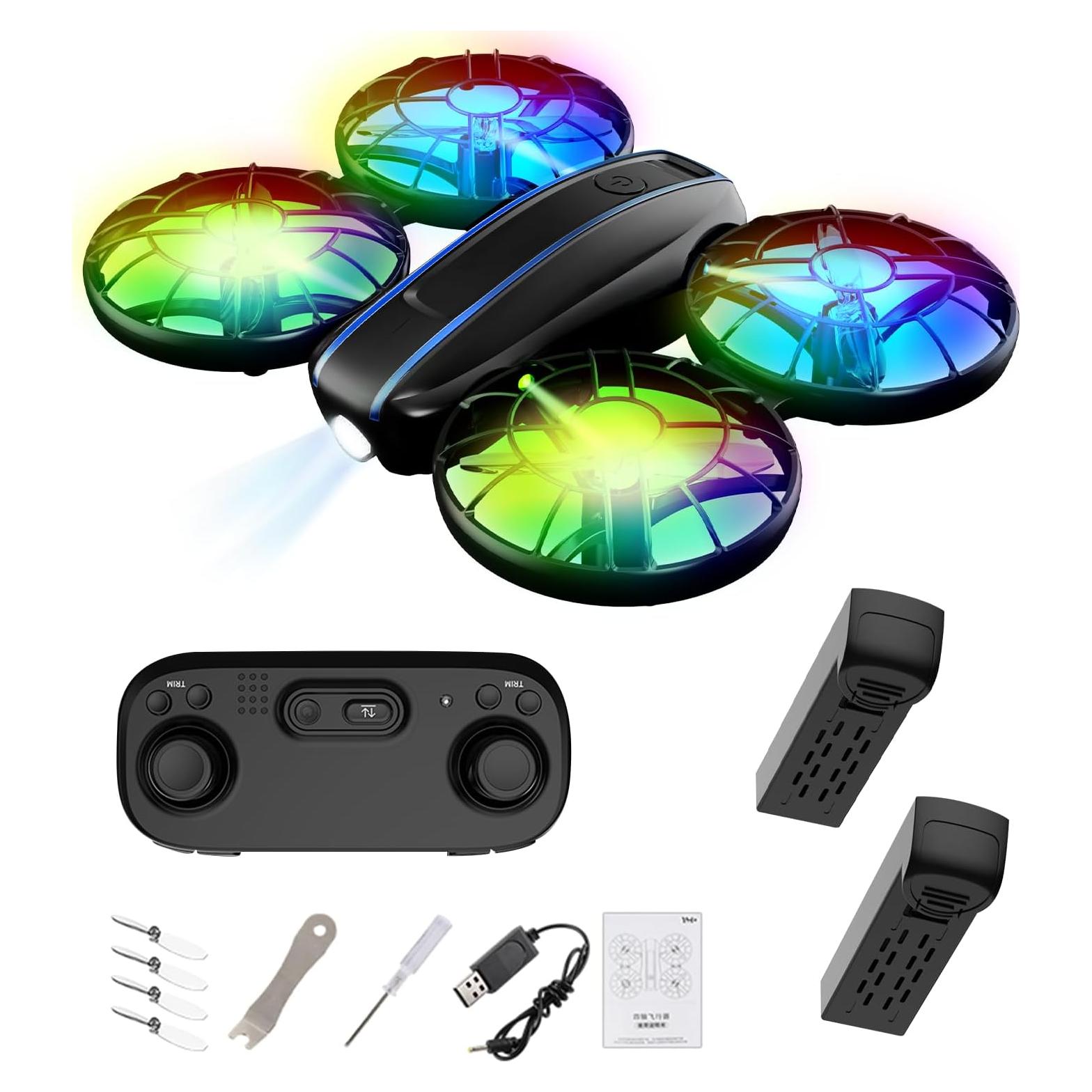 Dron RC S25 SUMEAUT para Niños con Luces LED y 2 Baterías