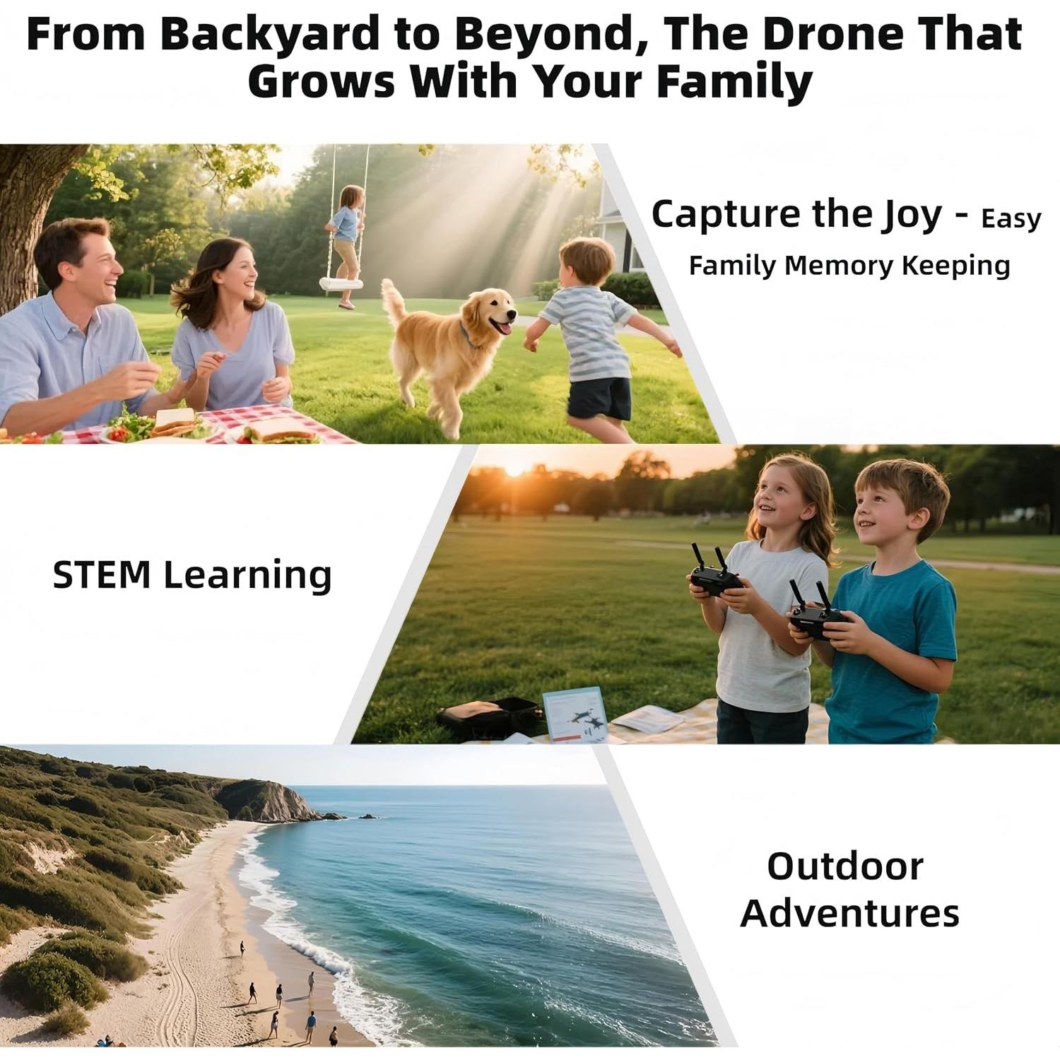 Dron Plegable LUEXEEA 1080P FPV para Niños y Principiantes