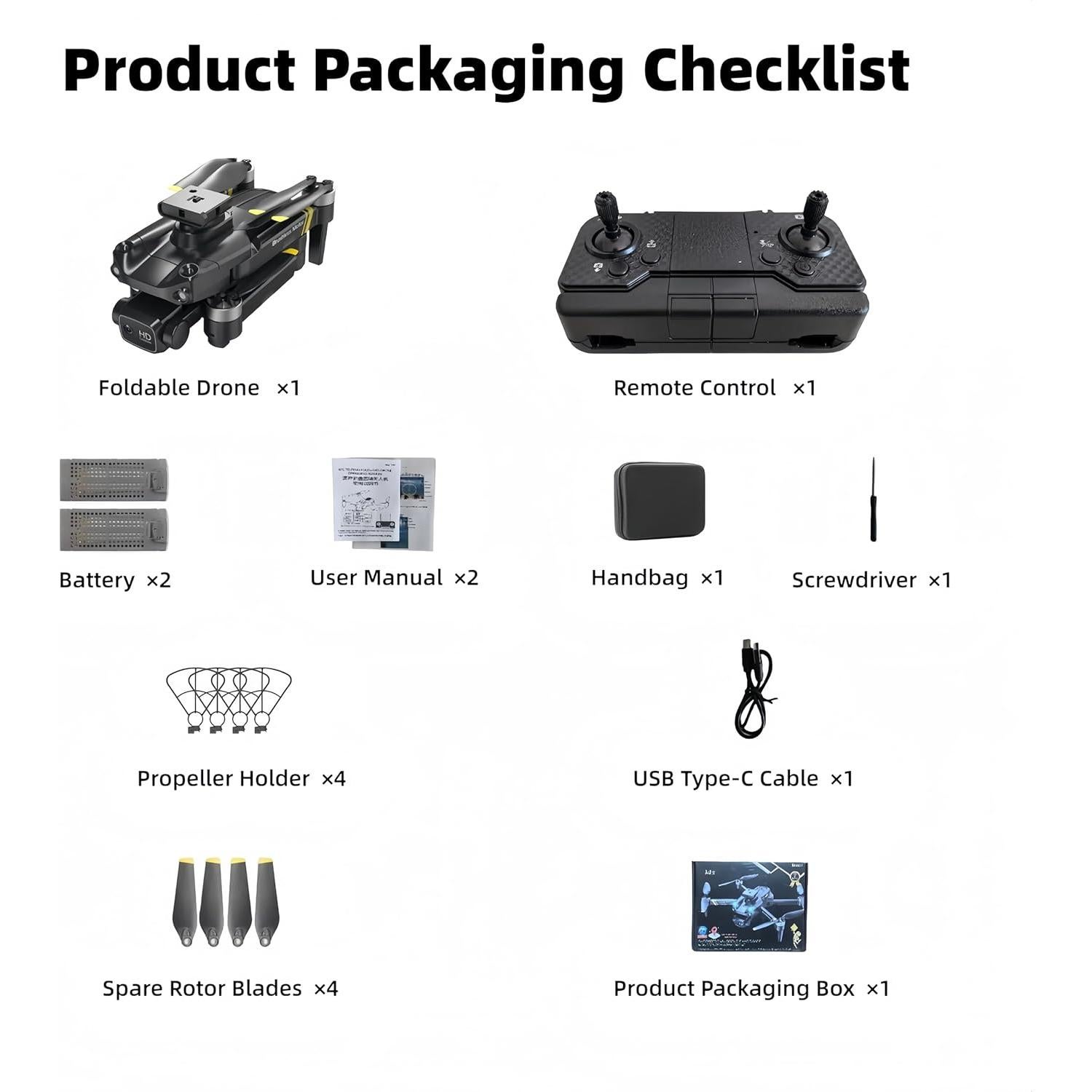 Dron Plegable LUEXEEA 1080P FPV para Niños y Principiantes