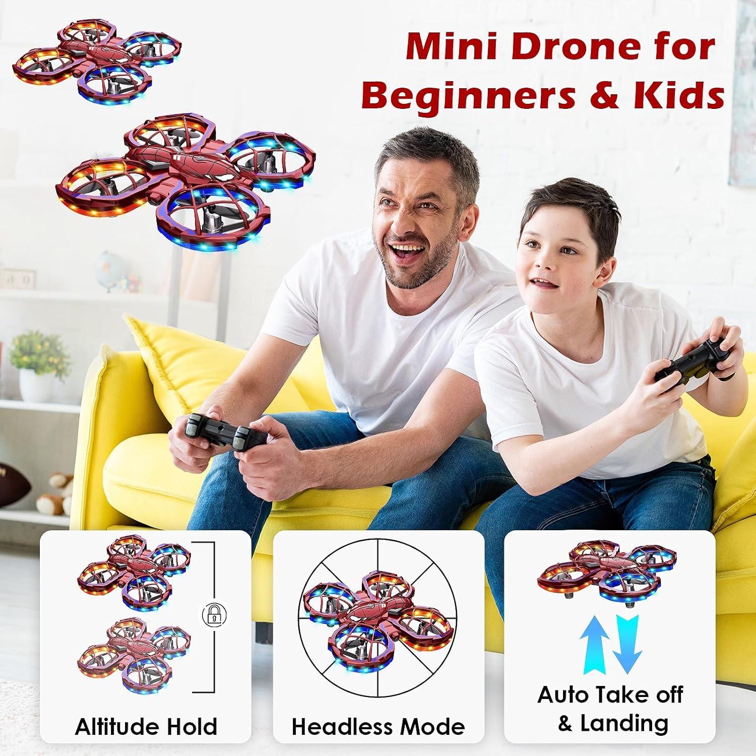 Mini Drone Zappyway para Niños 3-10 Años, 360° Giros, Evita Obstáculos