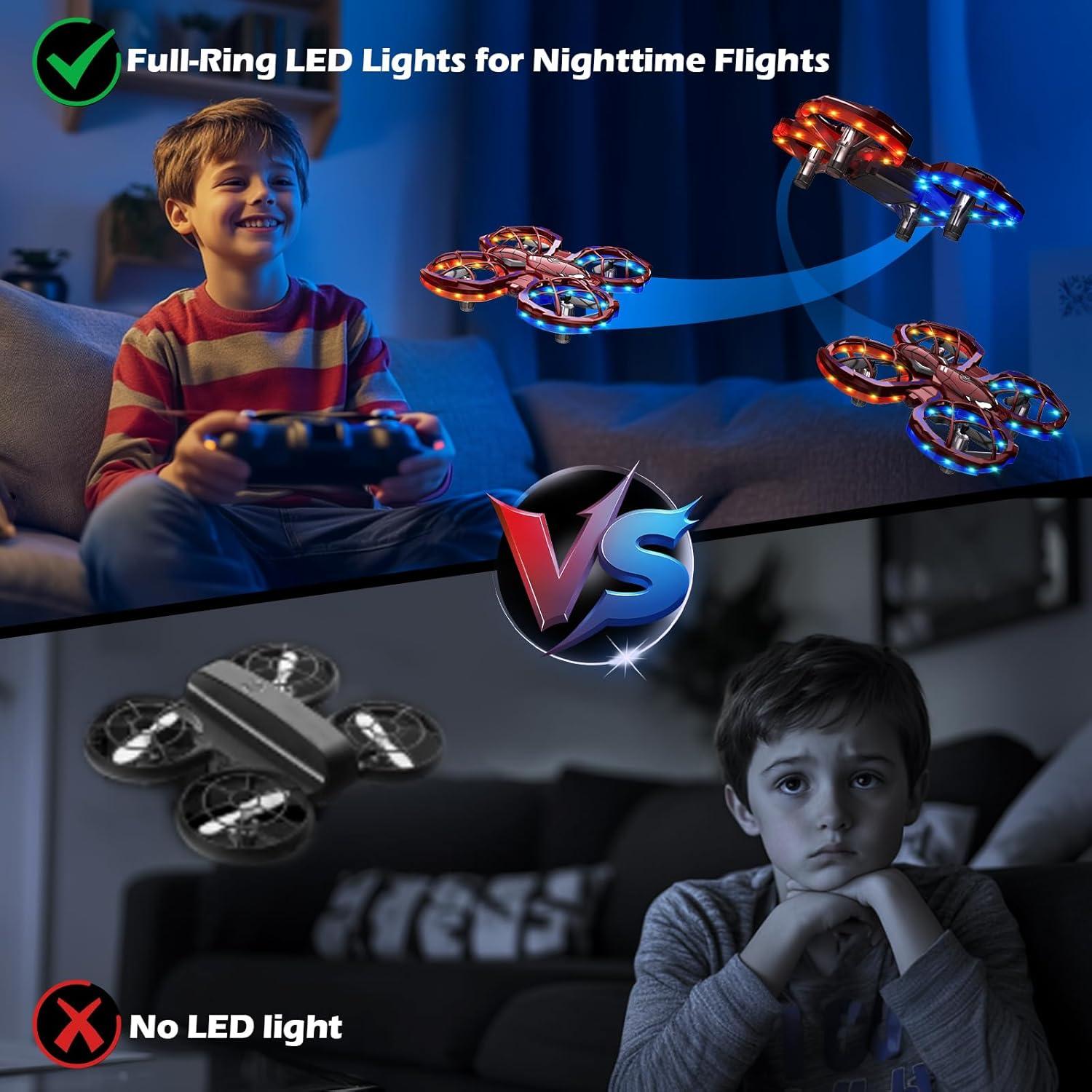 Mini Drone Zappyway para Niños 3-10 Años, 360° Giros, Evita Obstáculos