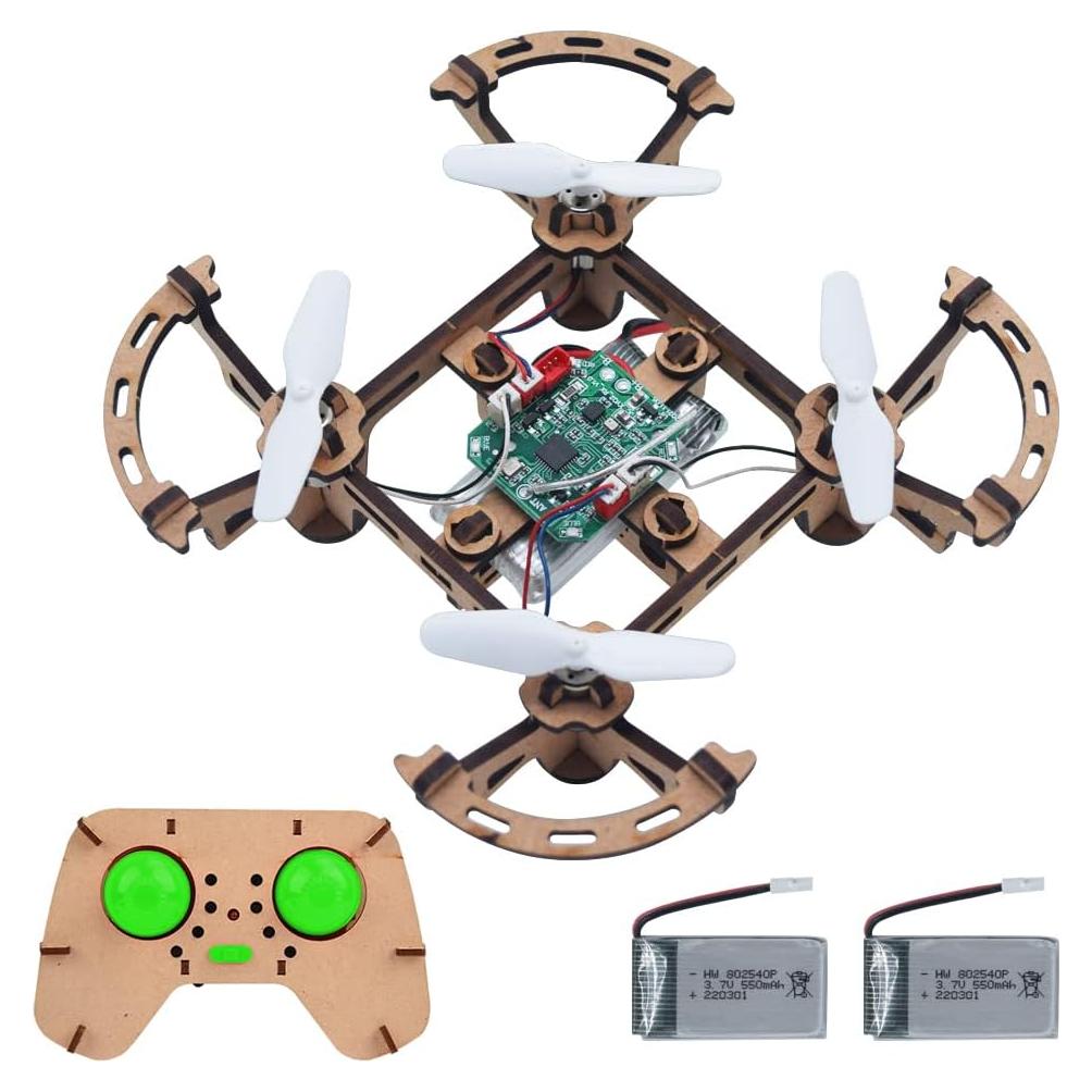 Mini Drone de Madera DIY GKfescc XYQ-1 para Niños 5-12 Años