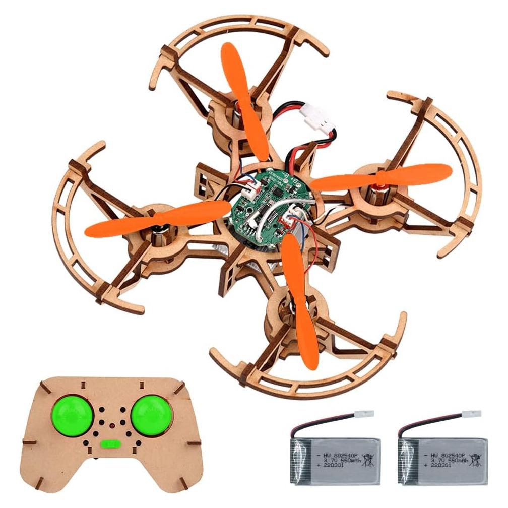 Mini Drone de Madera DIY GKfescc XYQ-2 Control Remoto