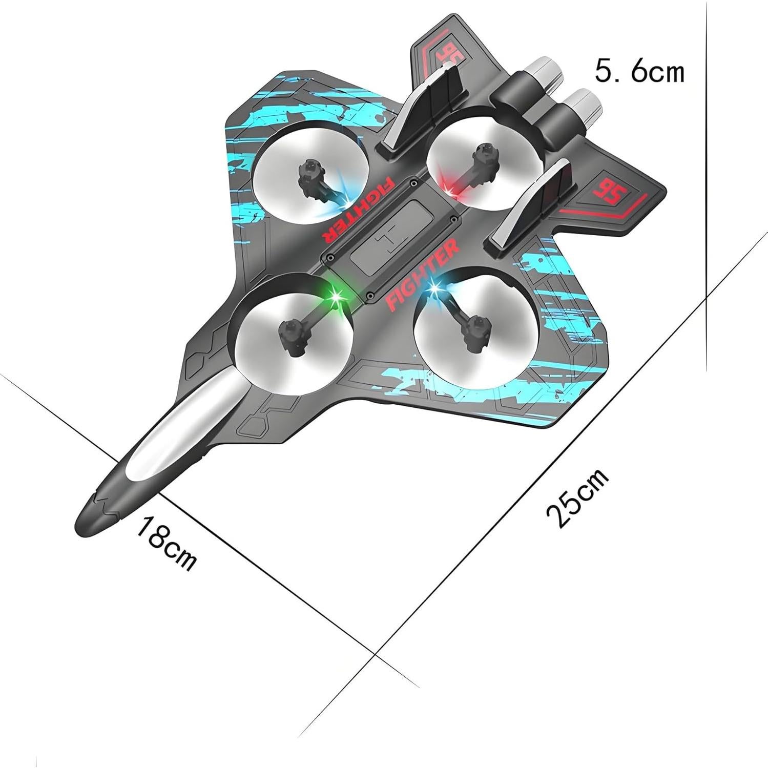 Dron de espuma RC Haocan Avión 25.4x7.1cm para niños