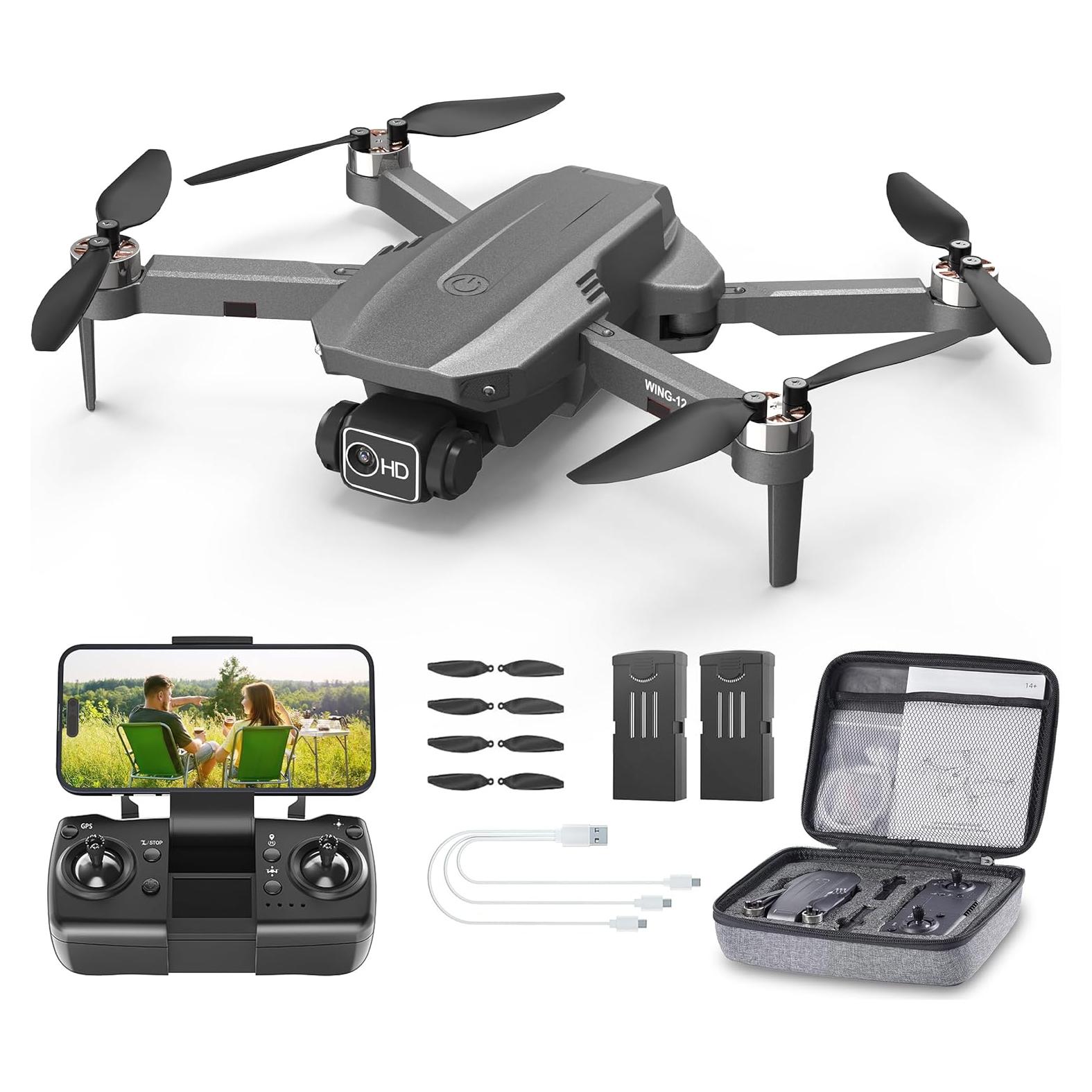 Dron B12 FERIETELF con cámara 4K, GPS, plegable, 184g