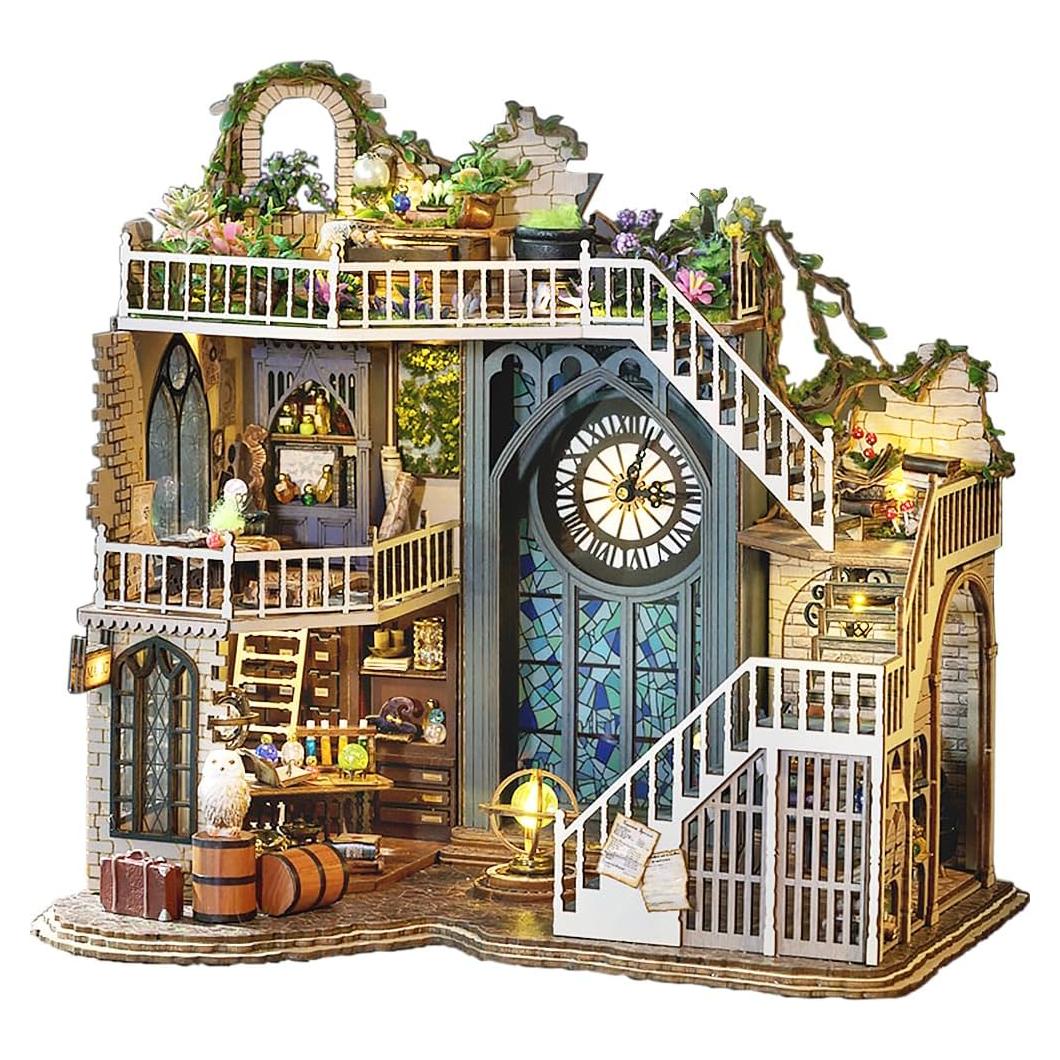 Kit de Mini Casa de Muñecas DIY Lannso con Cubierta Antipolvo