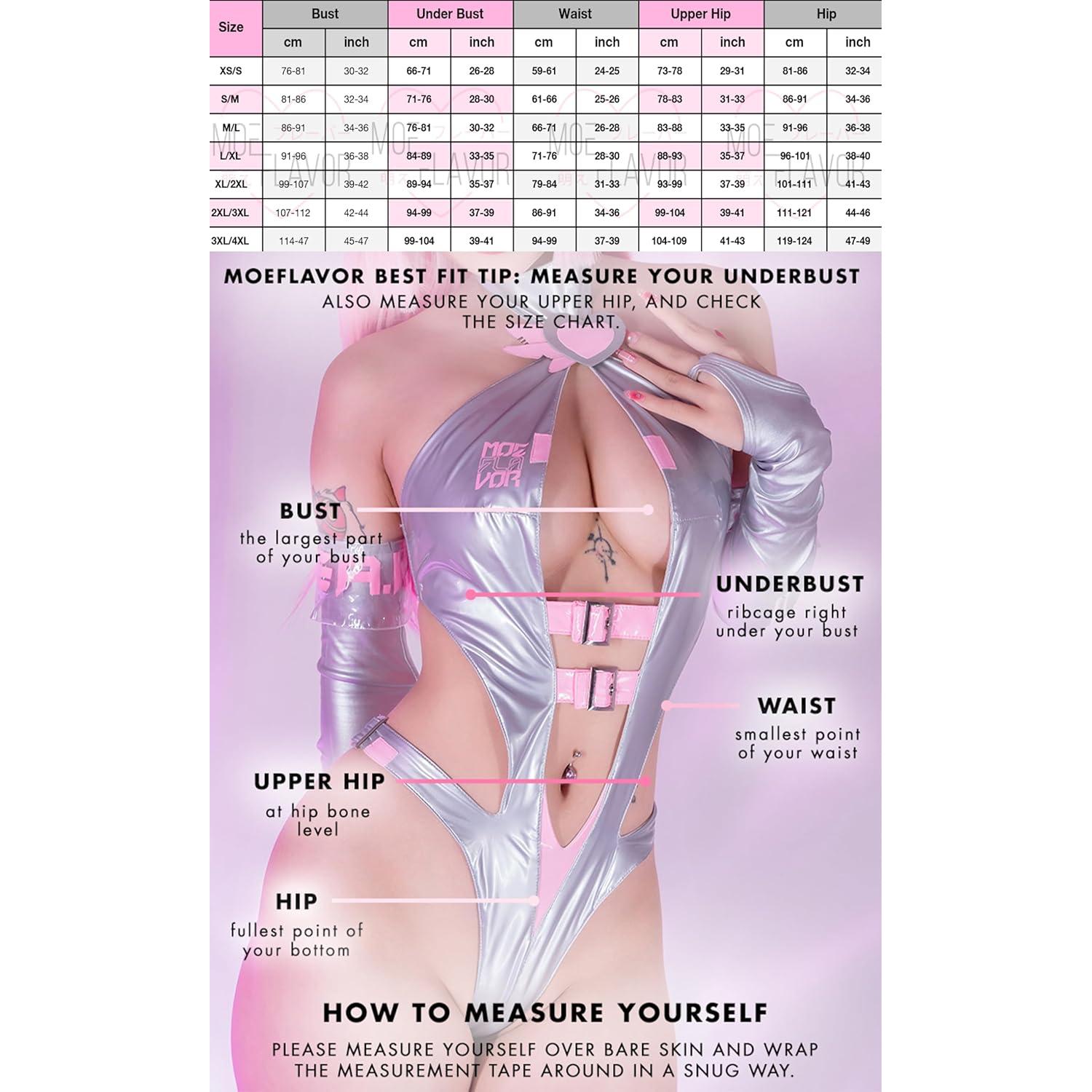 Conjunto de Lencería de Cosplay MOEFLAVOR A.I. LOVE 01 - Plateado