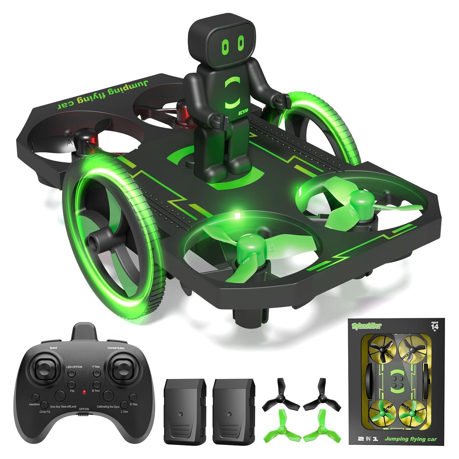 Dron Cuadricóptero SPINORBITOR EC170 Control Remoto 2 en 1