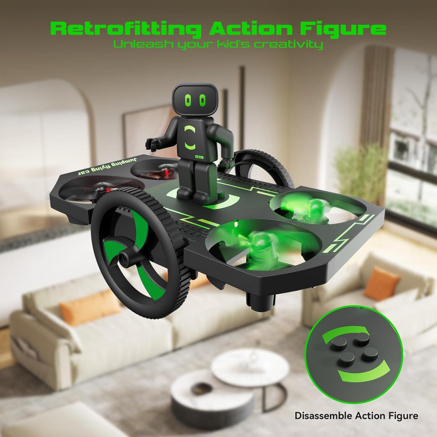 Dron Cuadricóptero SPINORBITOR EC170 Control Remoto 2 en 1