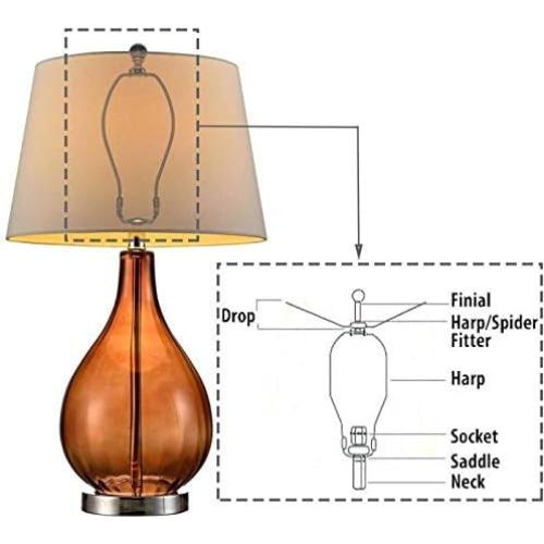 Soporte de Arpa de Lámpara ECUDIS 21.2 cm Negro y Bronce