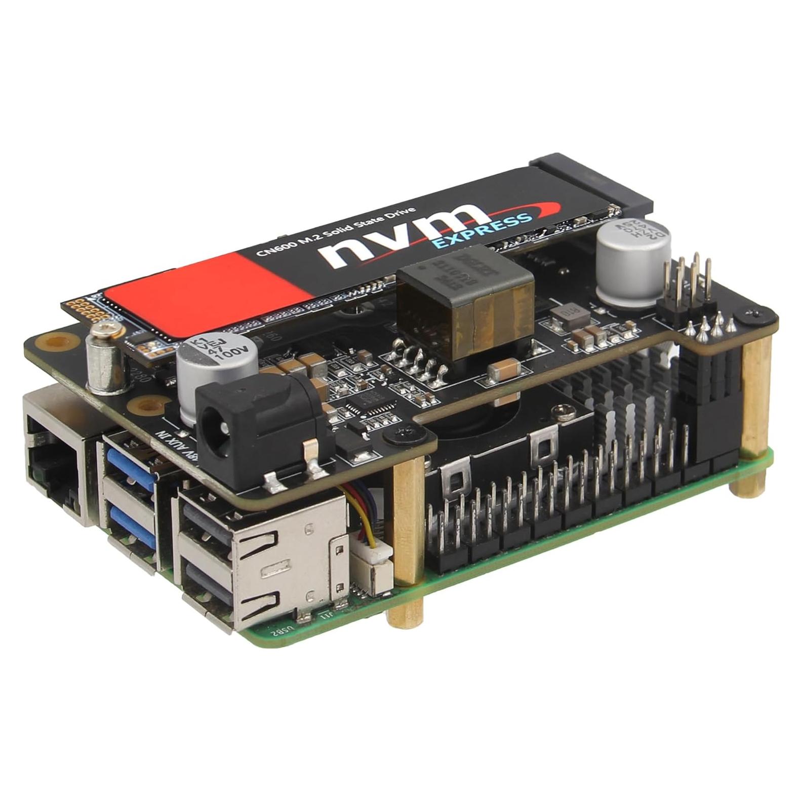 Geekworm X1012 PCIe a M.2 HAT NVMe SSD para Raspberry Pi 5