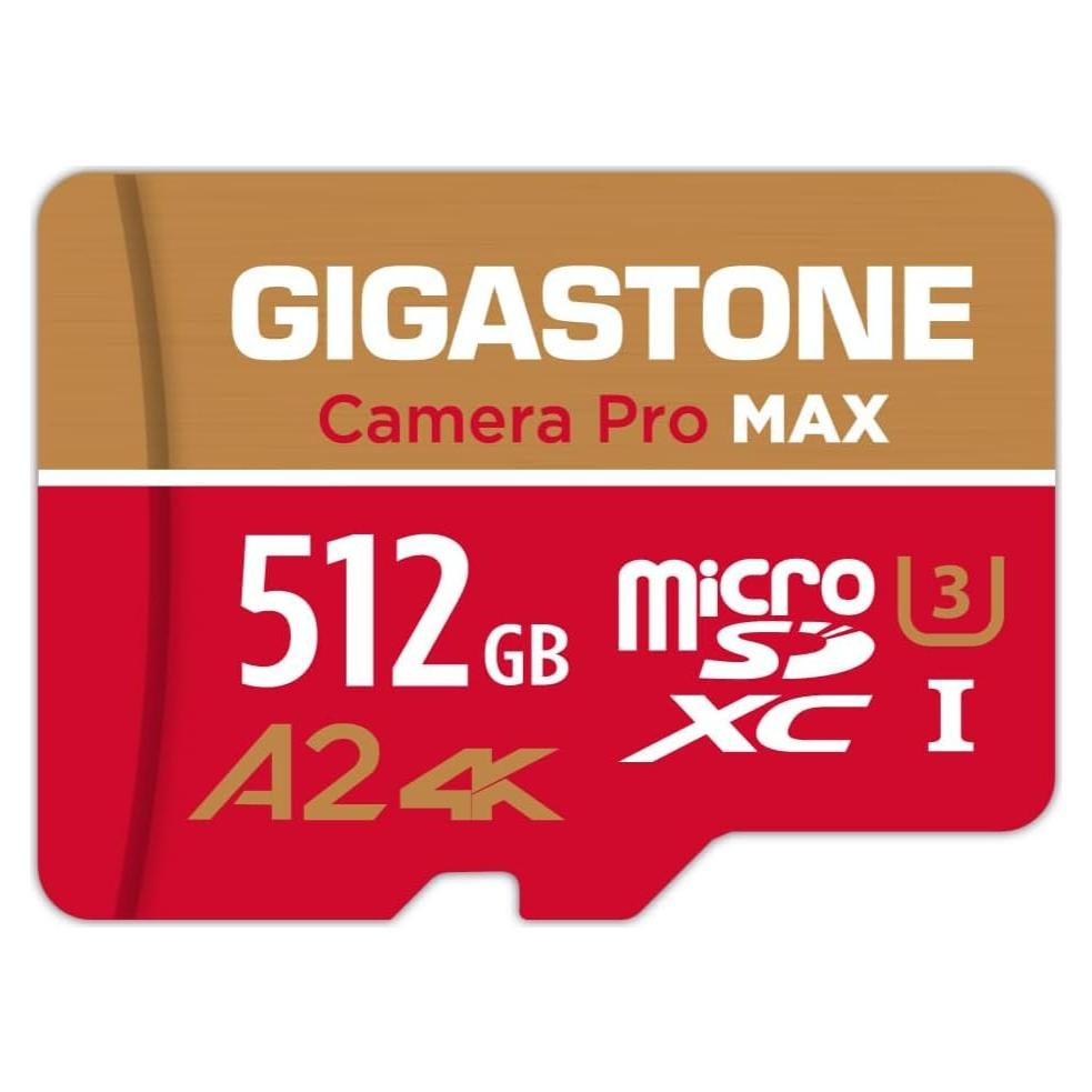 Tarjeta Micro SD Gigastone 512GB 4K Pro MAX UHS-I A2