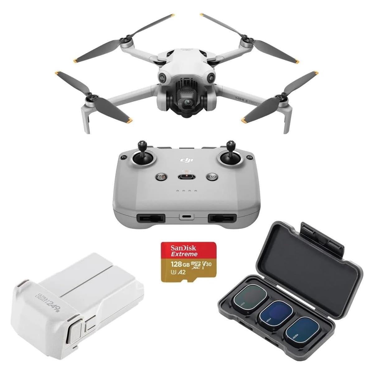 Drone DJI Mini 4 Pro con Controlador RC-N2, Video 4K 60fps