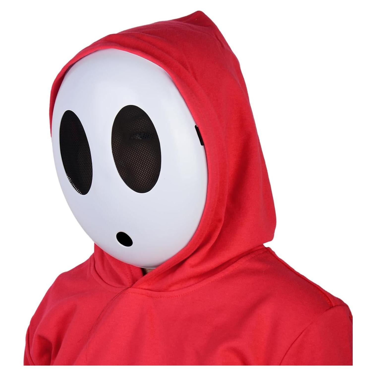 Máscara Monisorly Shy Guy Blanca de Halloween para Disfraz