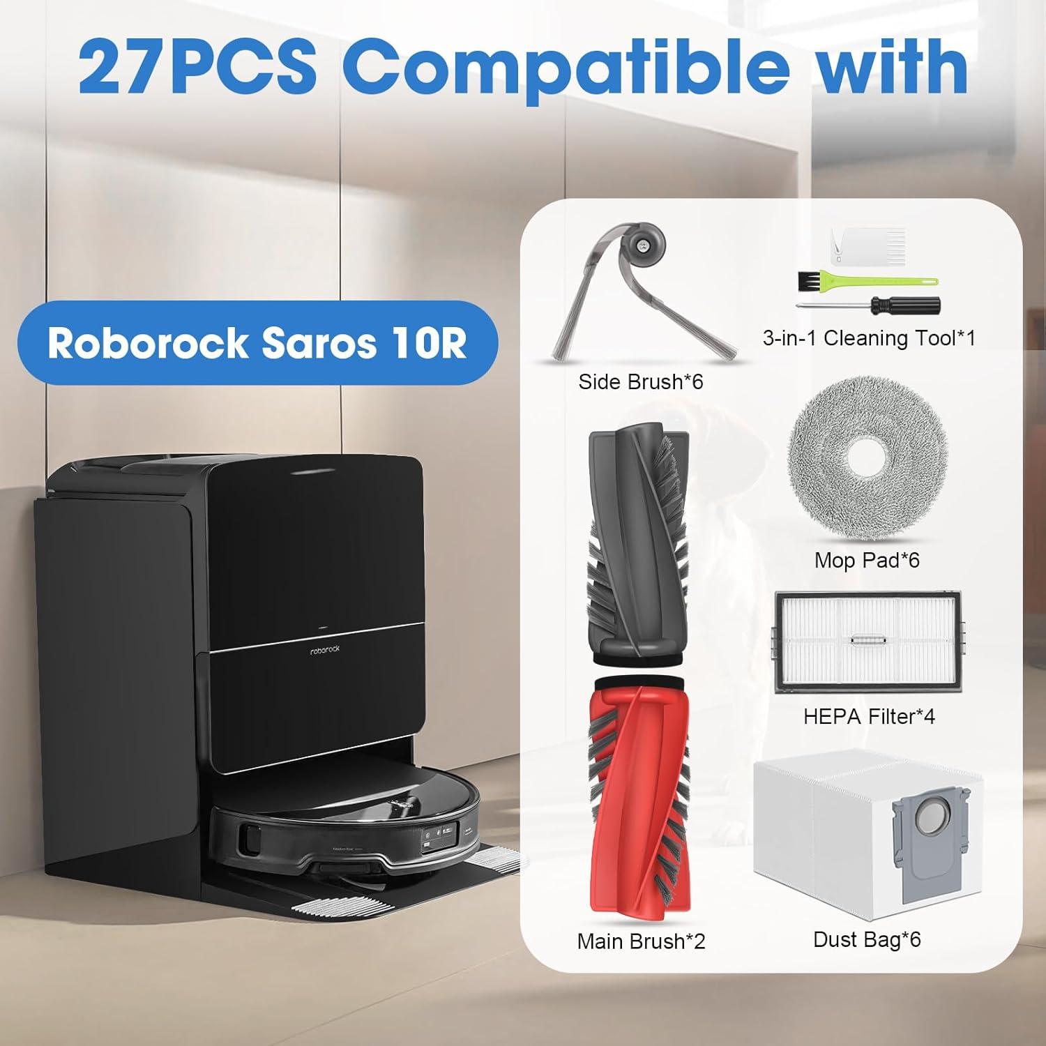 Kit de Accesorios 27PCS para Aspiradora Roborock Saros 10R