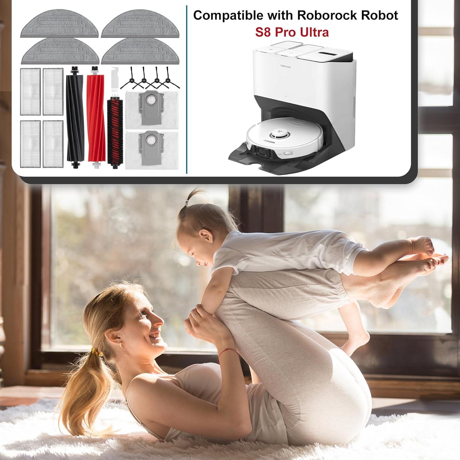 Kit de Accesorios KGC 18 Piezas para Aspiradora Roborock S8 Pro Ultra