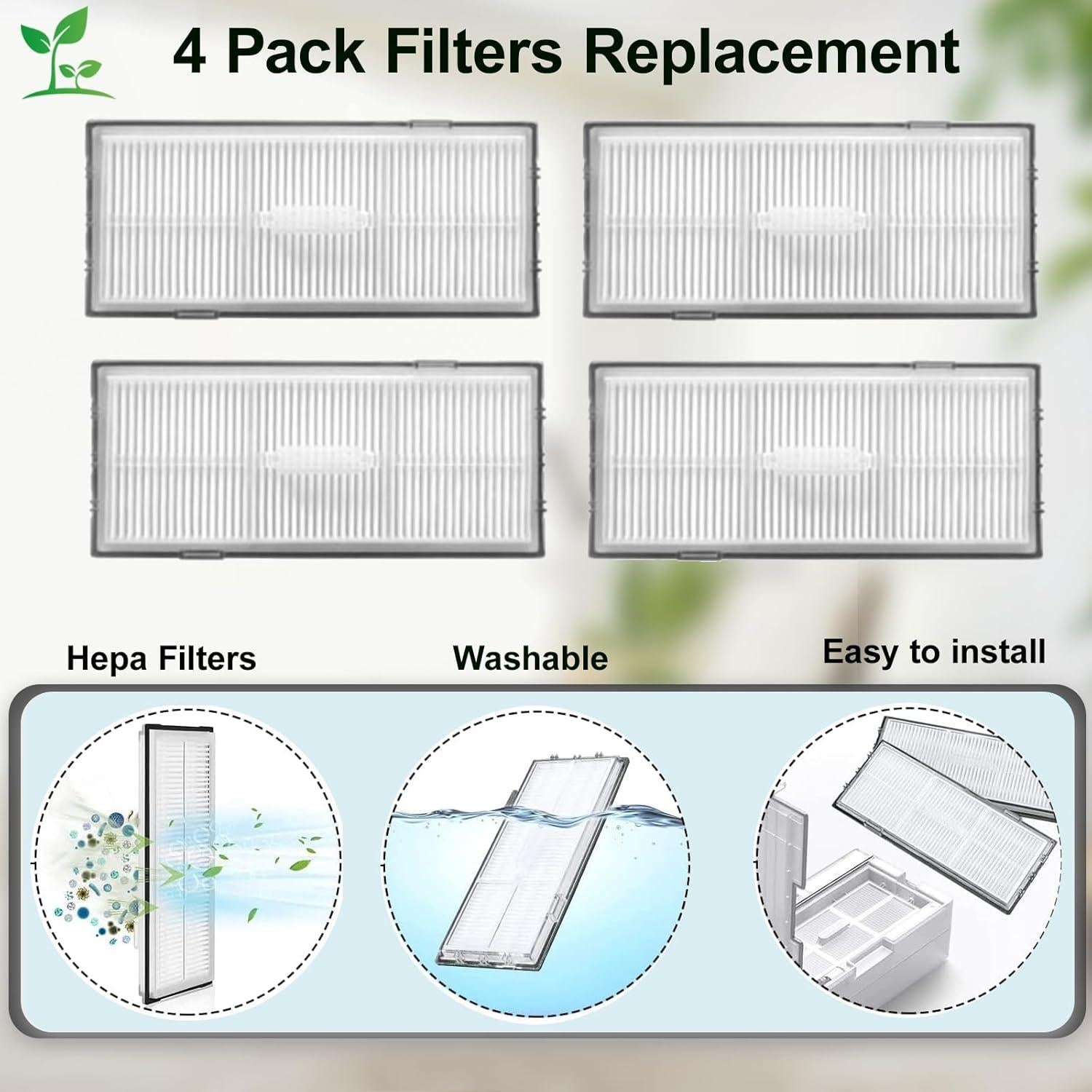 Kit de Accesorios KGC 18 Piezas para Aspiradora Roborock S8 Pro Ultra