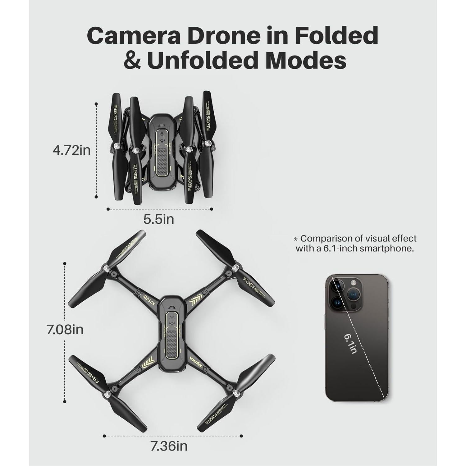 Drone SYMA X710W FPV HD 1080P con cámara y 24 min vuelo