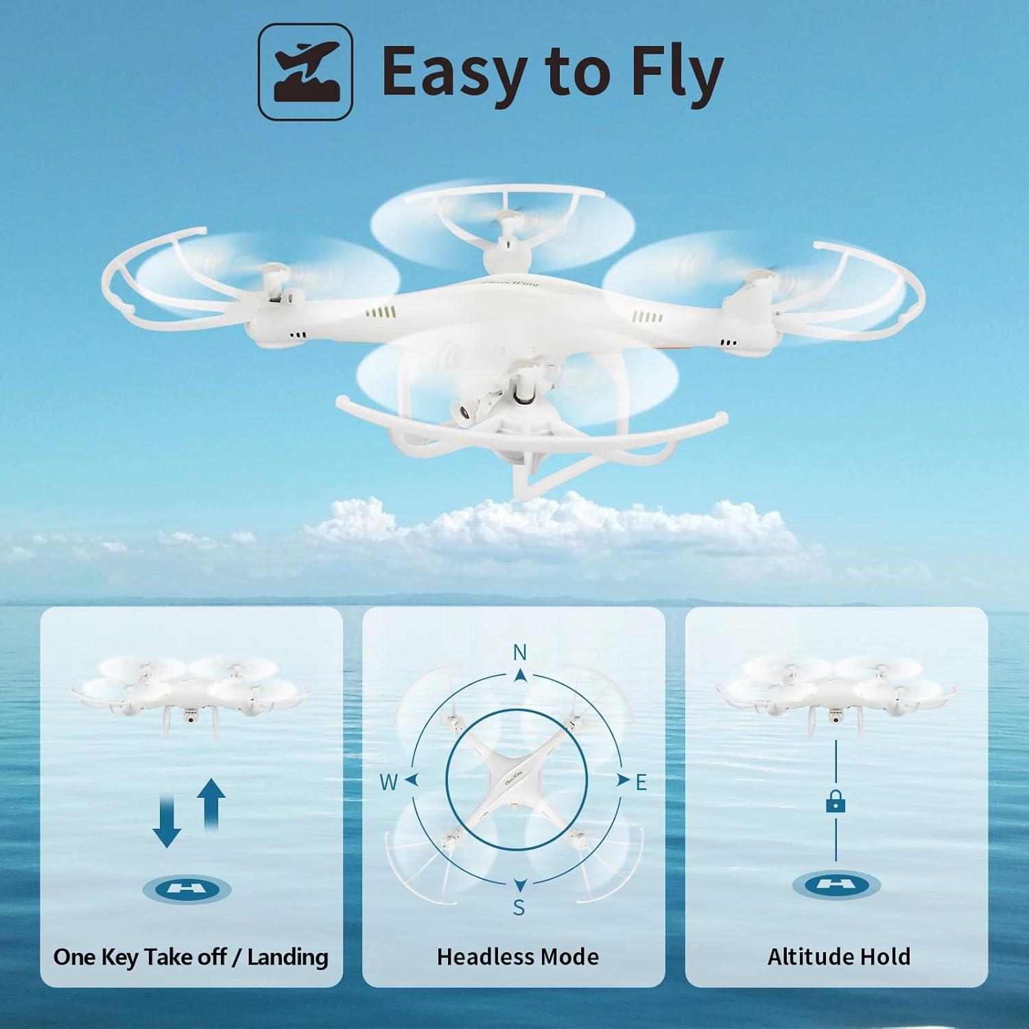 Dron RC Cheerwing CW4 con Cámara HD 720P para Niños y Adultos