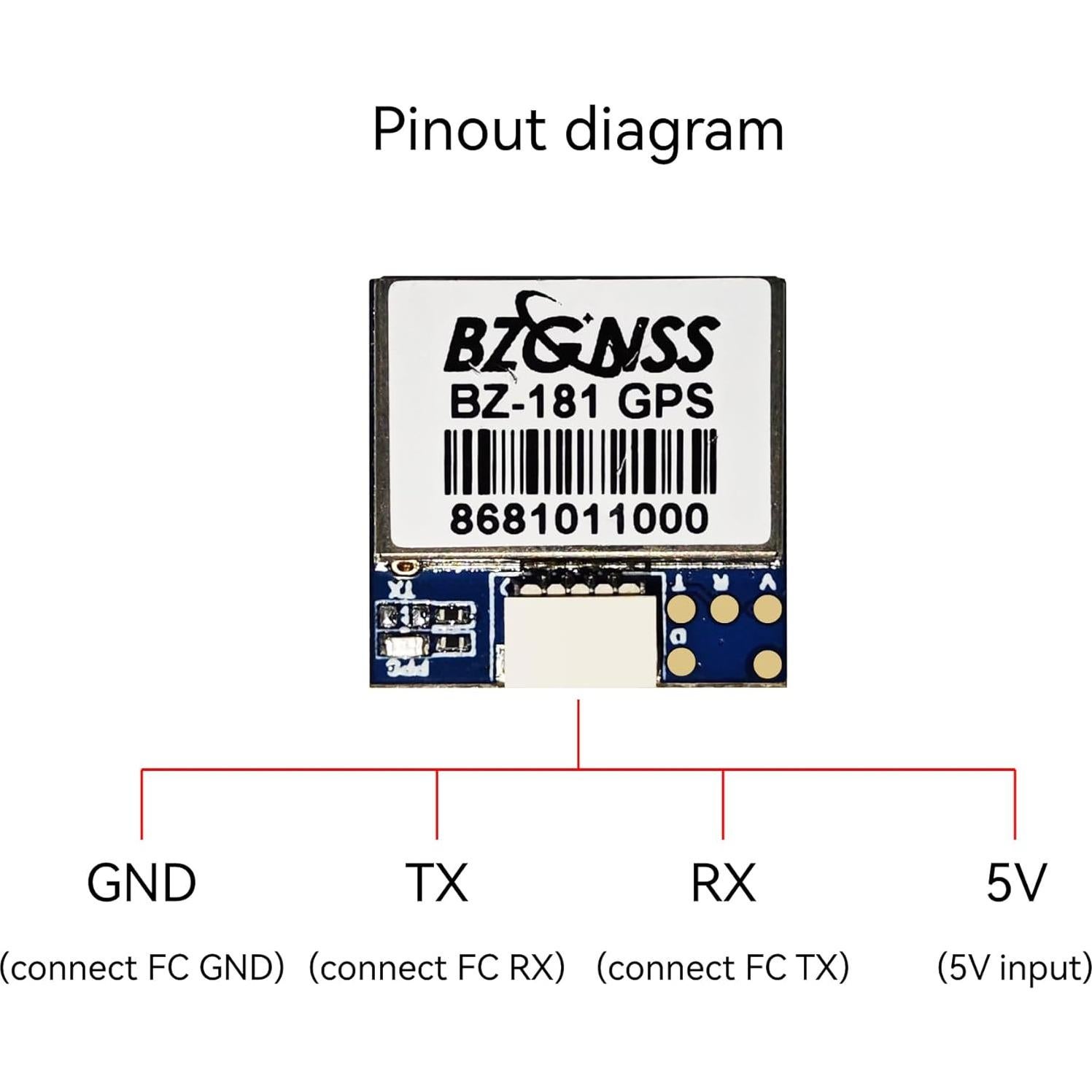 BZGNSS BZ-181 FPV GPS Module - Dual Protocol M10 Drone GPS for RC FPV Drone Racing Fixed-Wing Long-Range Flight Compatible with F405 F722 Flight Controller by Speedybee