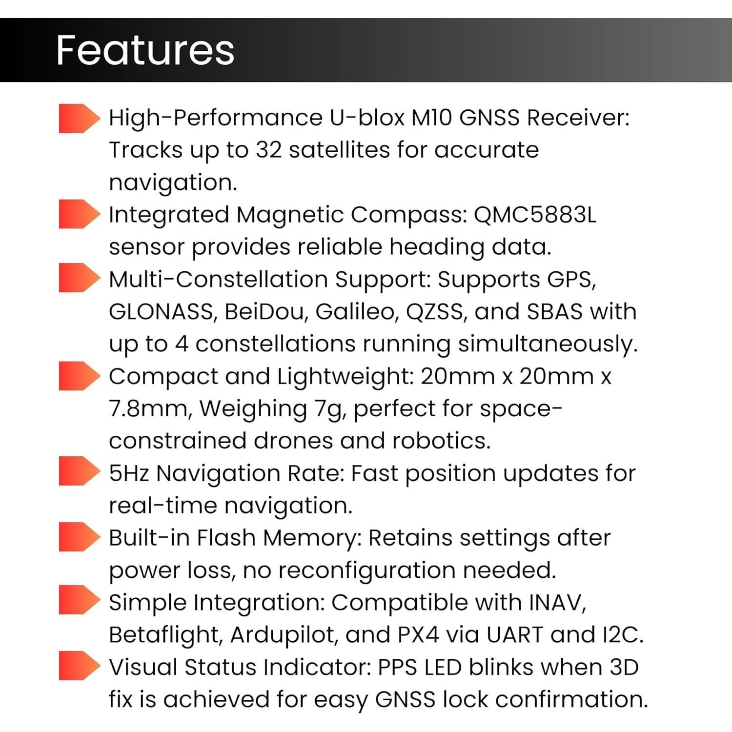 Módulo GPS AERO SELFIE M100-5883 con Compás Integrado para UAV
