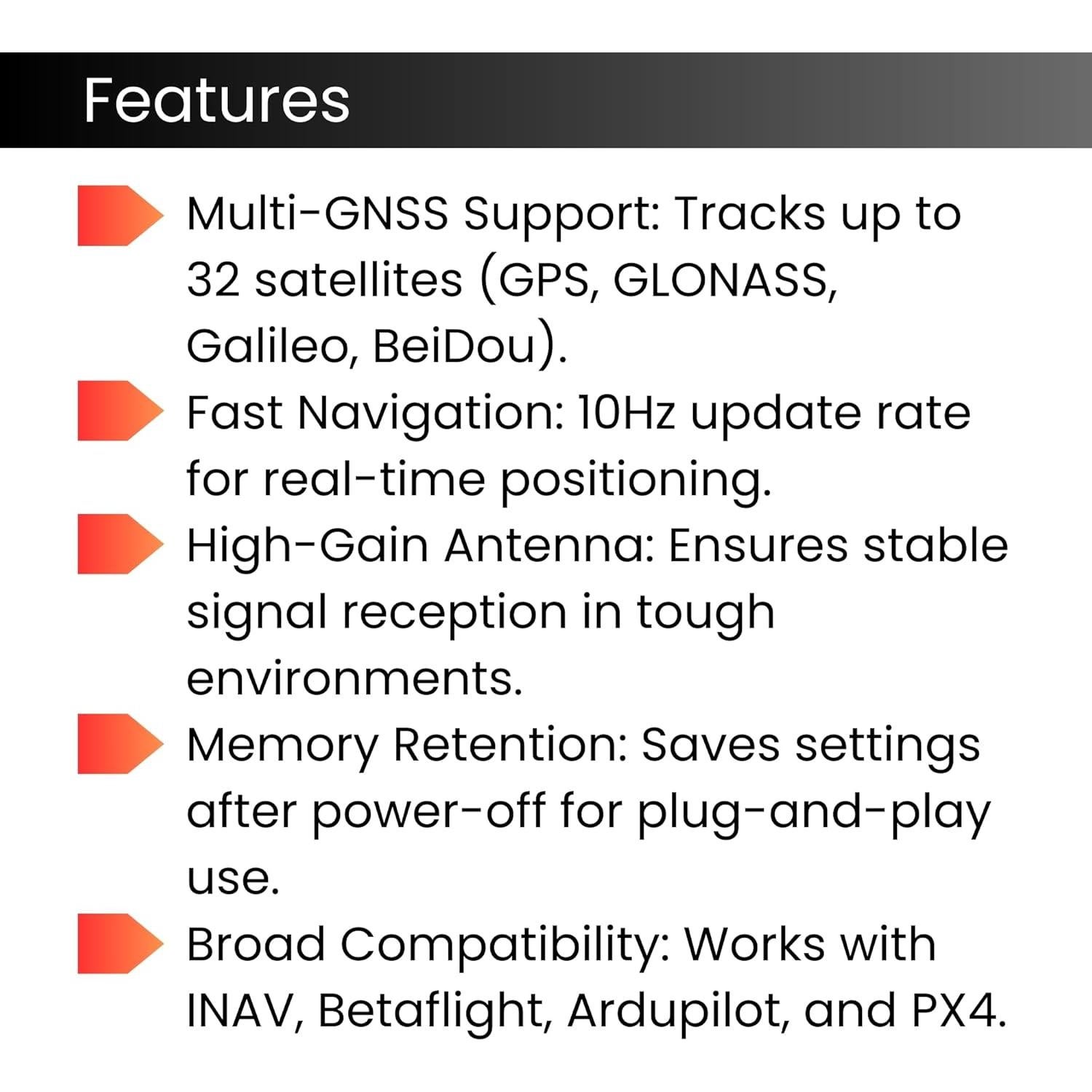 Módulo GPS AERO SELFIE M10G-5883L para Drones - U-BLOX M10