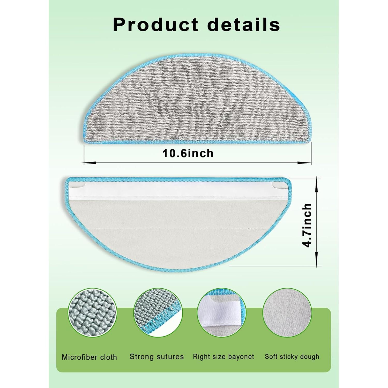 6 Almohadillas de Reemplazo E-HAO para iRobot Roomba Combo