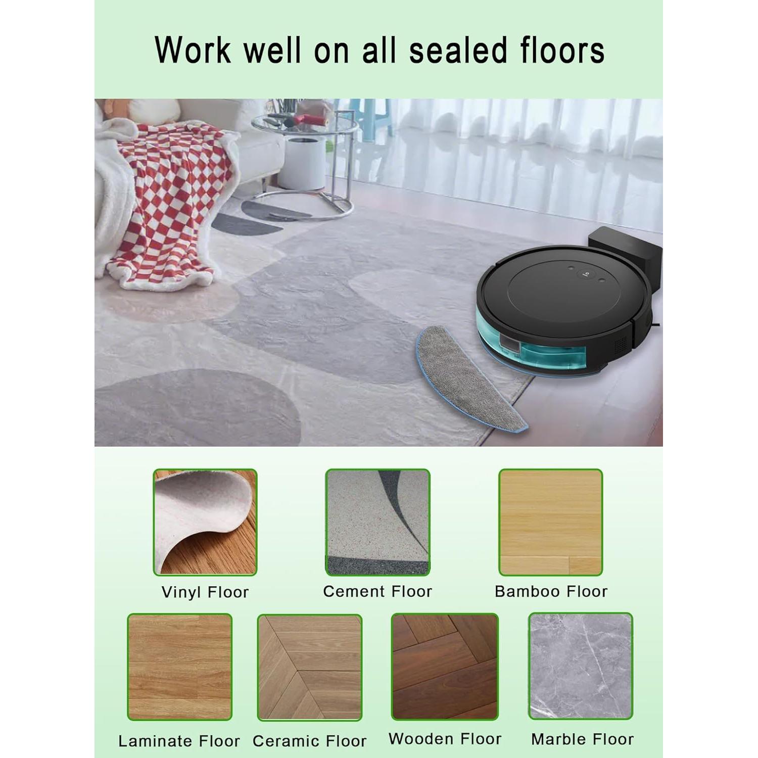 6 Almohadillas de Reemplazo E-HAO para iRobot Roomba Combo