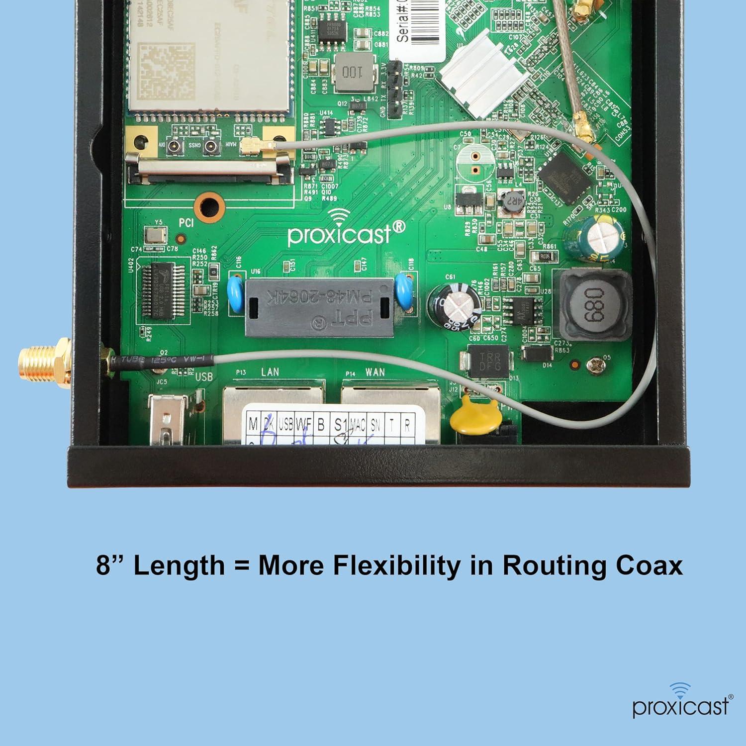 Cable Coaxial Proxicast U.FL a SMA hembra 200mm 50 Ohm