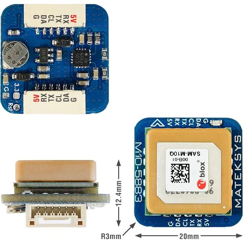Módulo GNSS Matek M10Q-5883 con Compás QMC5883L para Drones