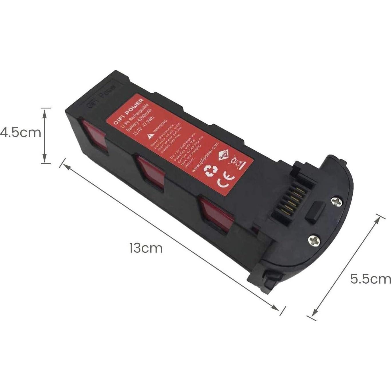 MaximalPower Li-Po Rechargeable Battery 4200mAh 11.4V 47.9Wh for Hubsan H117S Zino, Hubsan Zino PRO GPS RC Drone