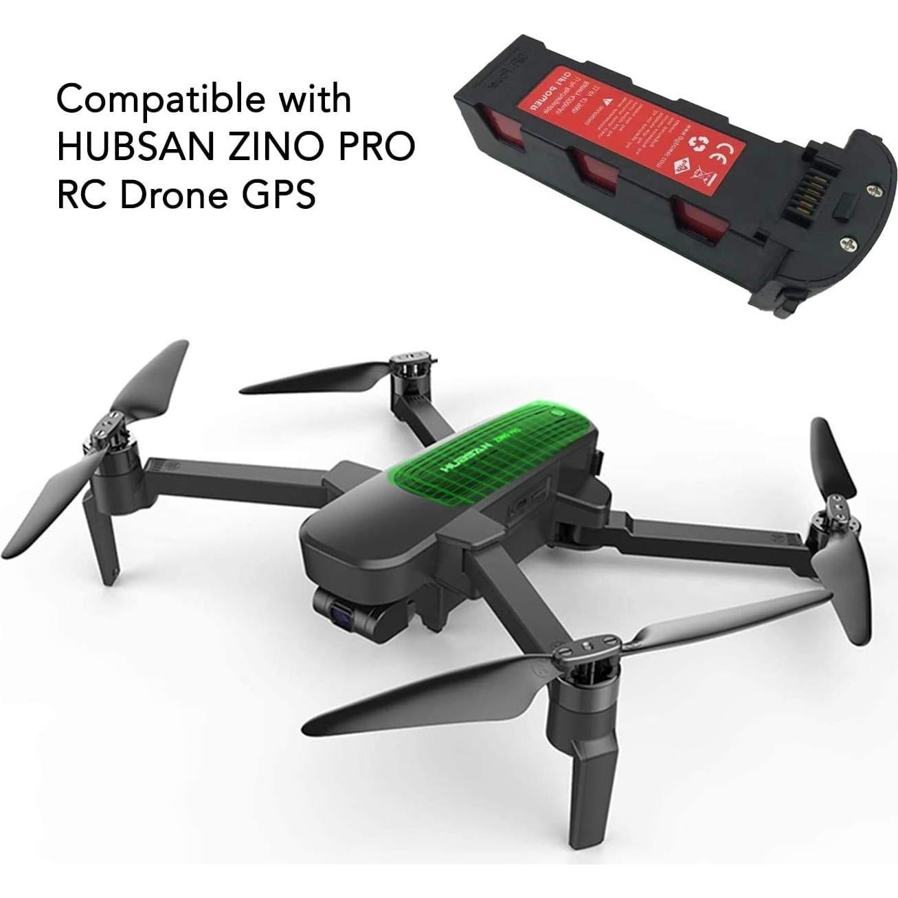 MaximalPower Li-Po Rechargeable Battery 4200mAh 11.4V 47.9Wh for Hubsan H117S Zino, Hubsan Zino PRO GPS RC Drone