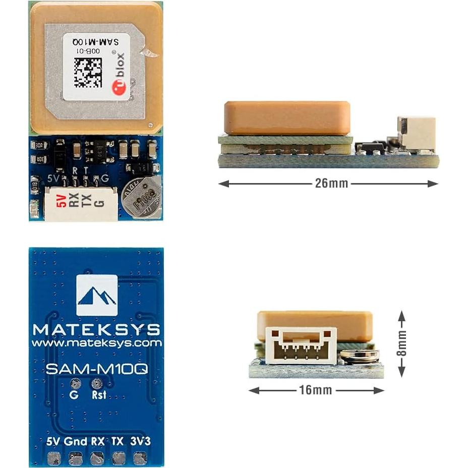 Módulo GNSS Matek SAM-M10Q con Recepción Cuádruple GPS/GLONASS