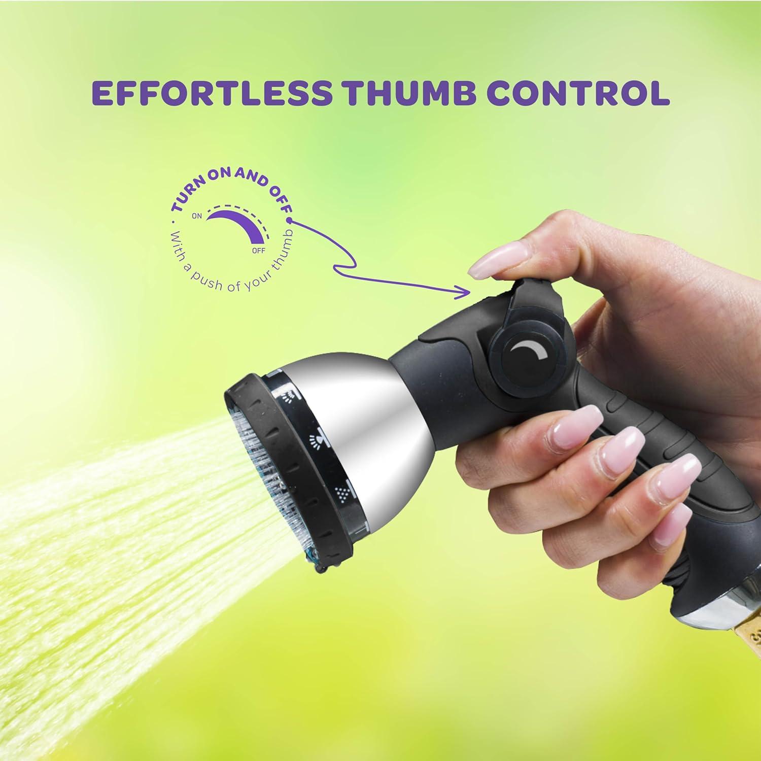 Boquilla de Manguera Sewanta Negra con 10 Patrones de Riego