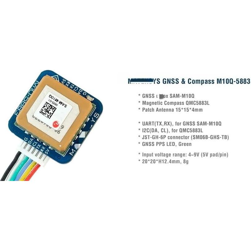 GPS Module M10Q-5883 Update Version Compatible with Racing Drones Quadcopters And Airplanes