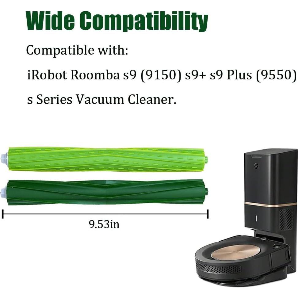 Set de 3 Cepillos de Goma Chrostion para iRobot Roomba s9