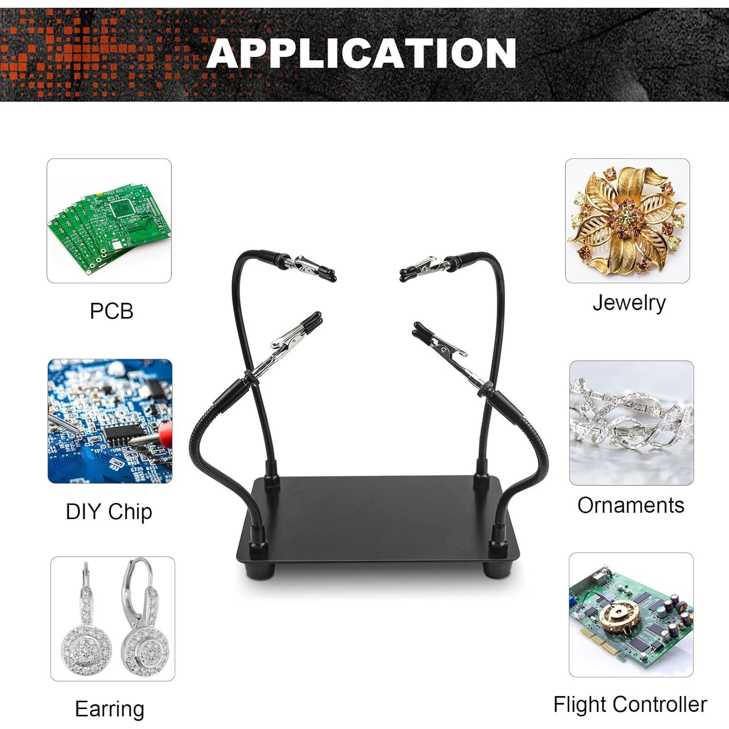 Estación de Soldadura Helping Hands XYK con 4 Brazos Flexibles