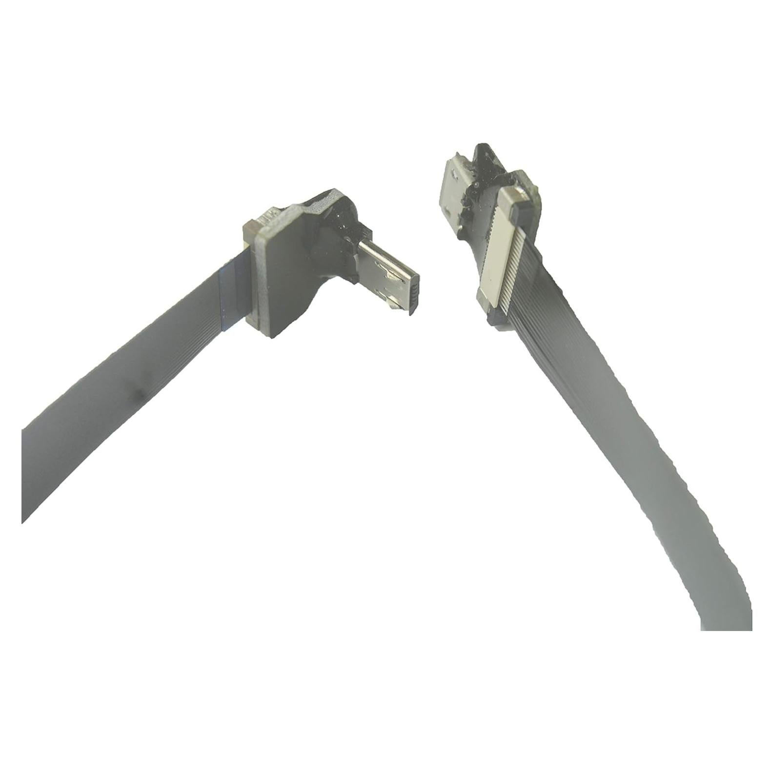 Cable Micro USB 90 Grados Angulado LY tech 30cm para Drones