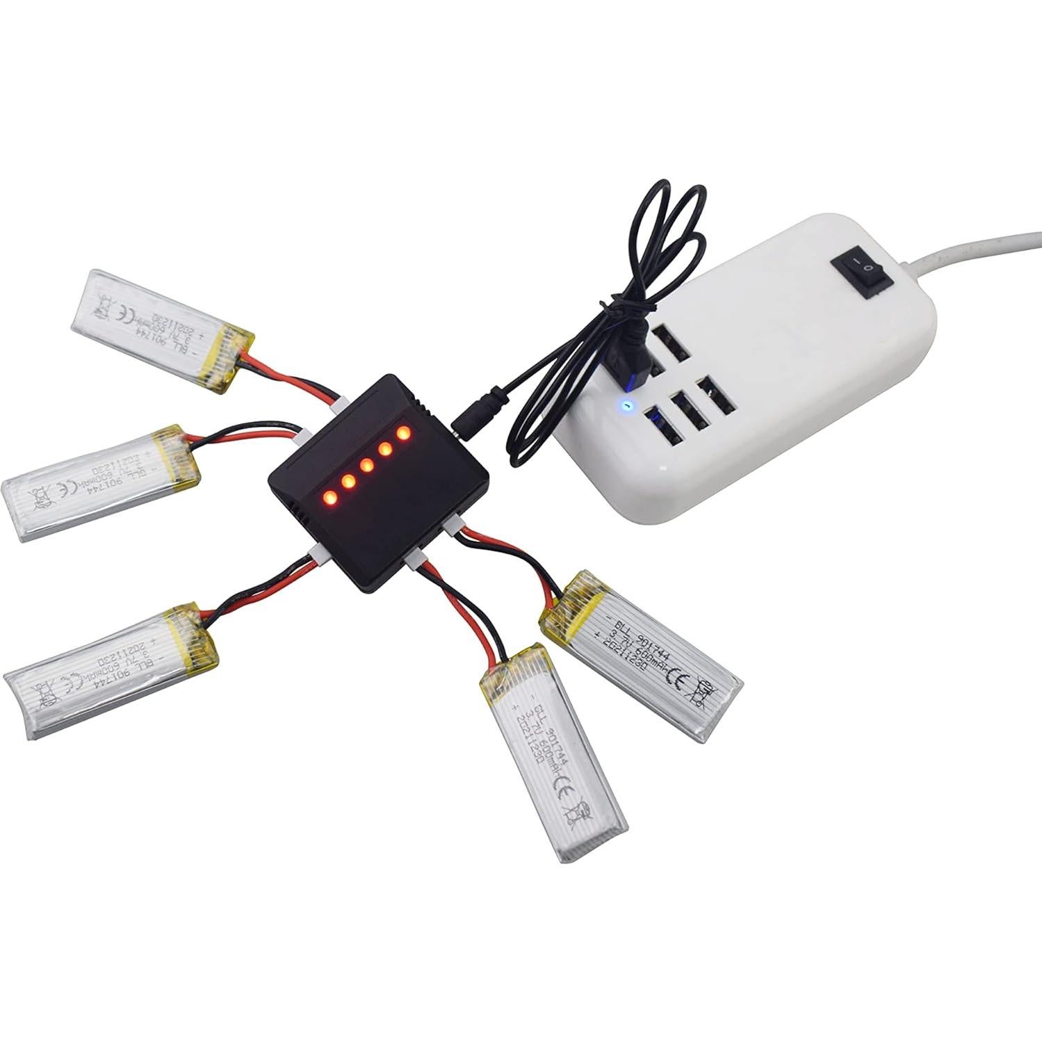 Baterías de Litio 5PCS 3.7V 600mAh Sea Jump para Drones SYMA