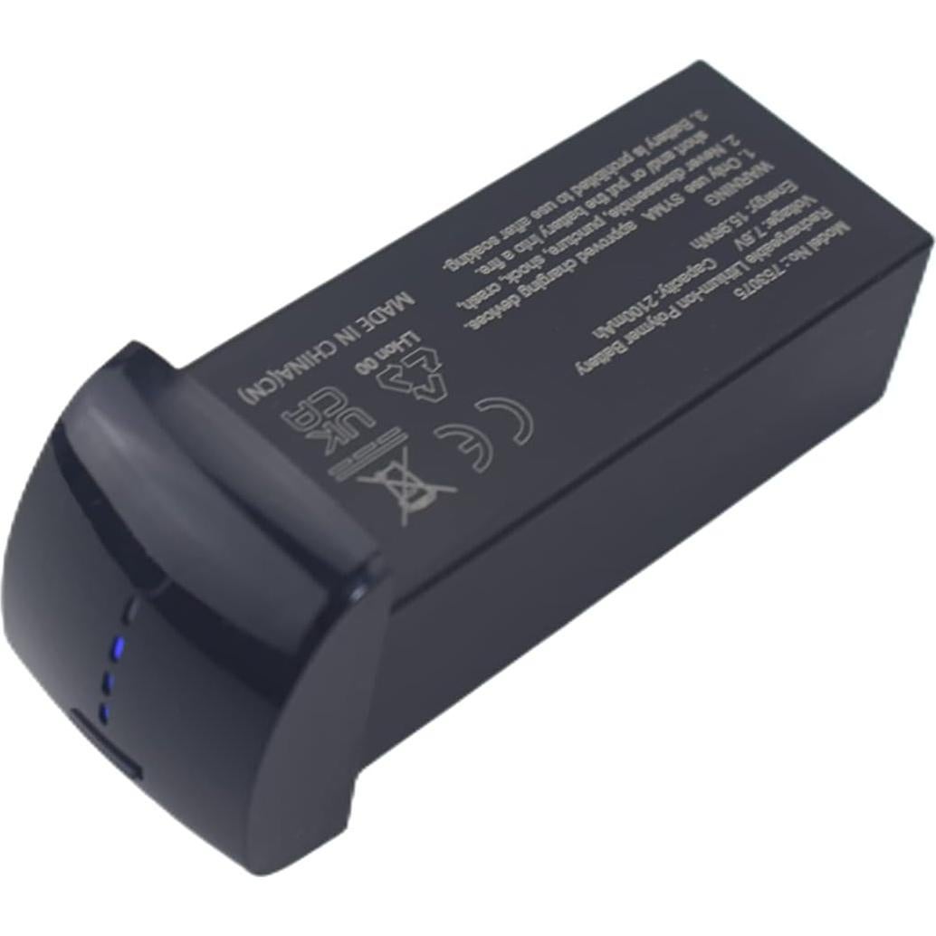 Fytoo Accessories 2PCS 7.6V 2100mAh Li-ion Battery with 2PCS Charging Line for SYMA X650 W3 HT50 V11MINI F7MINI F11MINI F7GIM Pro Quadcopter Spare Li-ion Battery HD Aerial Photography RC Drone