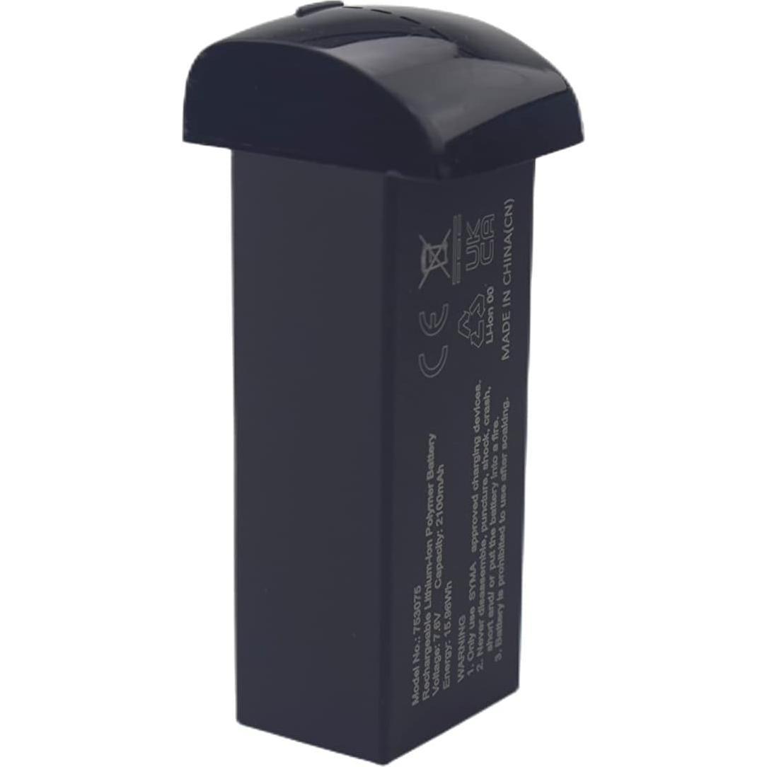 Fytoo Accessories 2PCS 7.6V 2100mAh Li-ion Battery with 2PCS Charging Line for SYMA X650 W3 HT50 V11MINI F7MINI F11MINI F7GIM Pro Quadcopter Spare Li-ion Battery HD Aerial Photography RC Drone