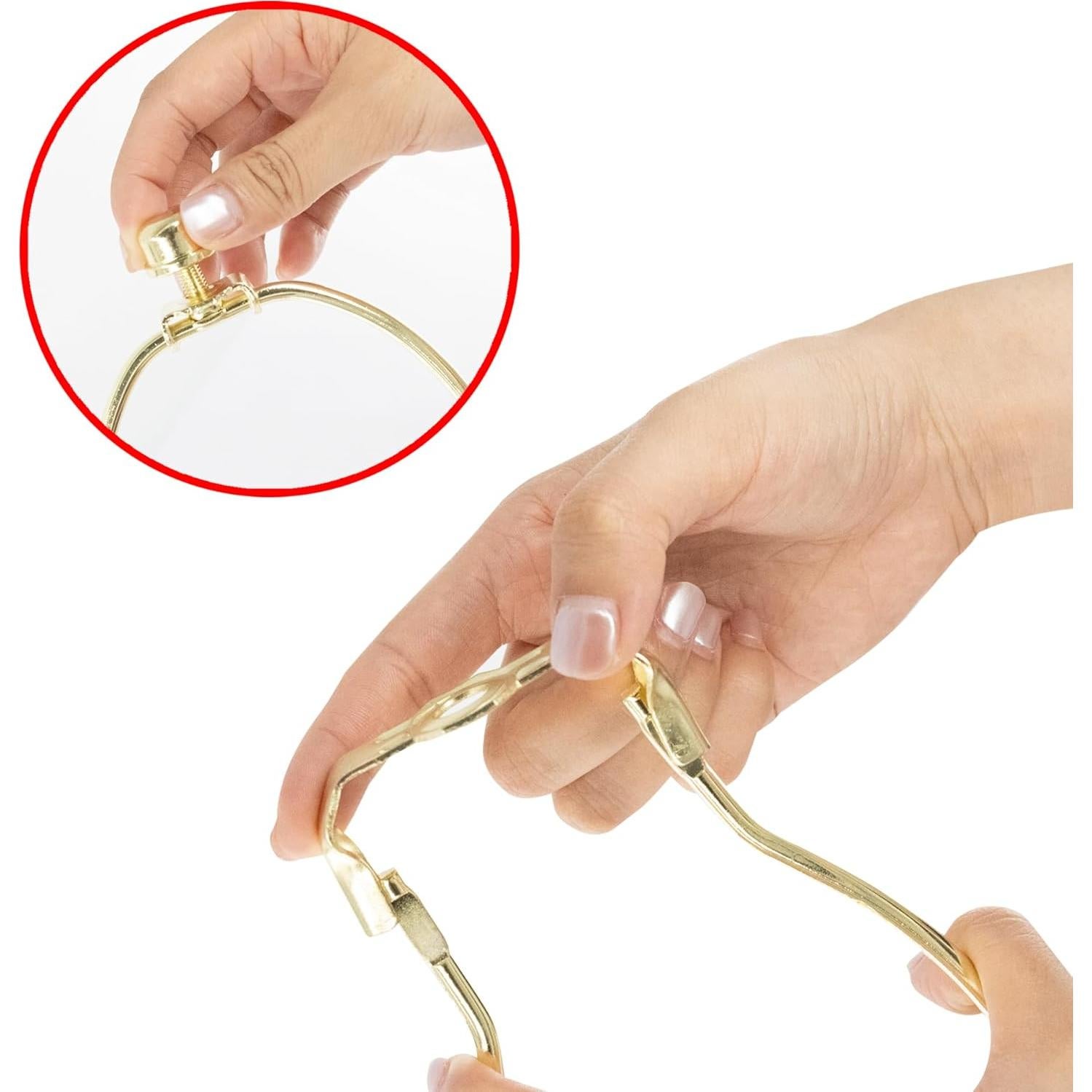 Kit de Arpa de Lámpara PDETVEO 17.78 cm 2 Piezas Latón Pulido