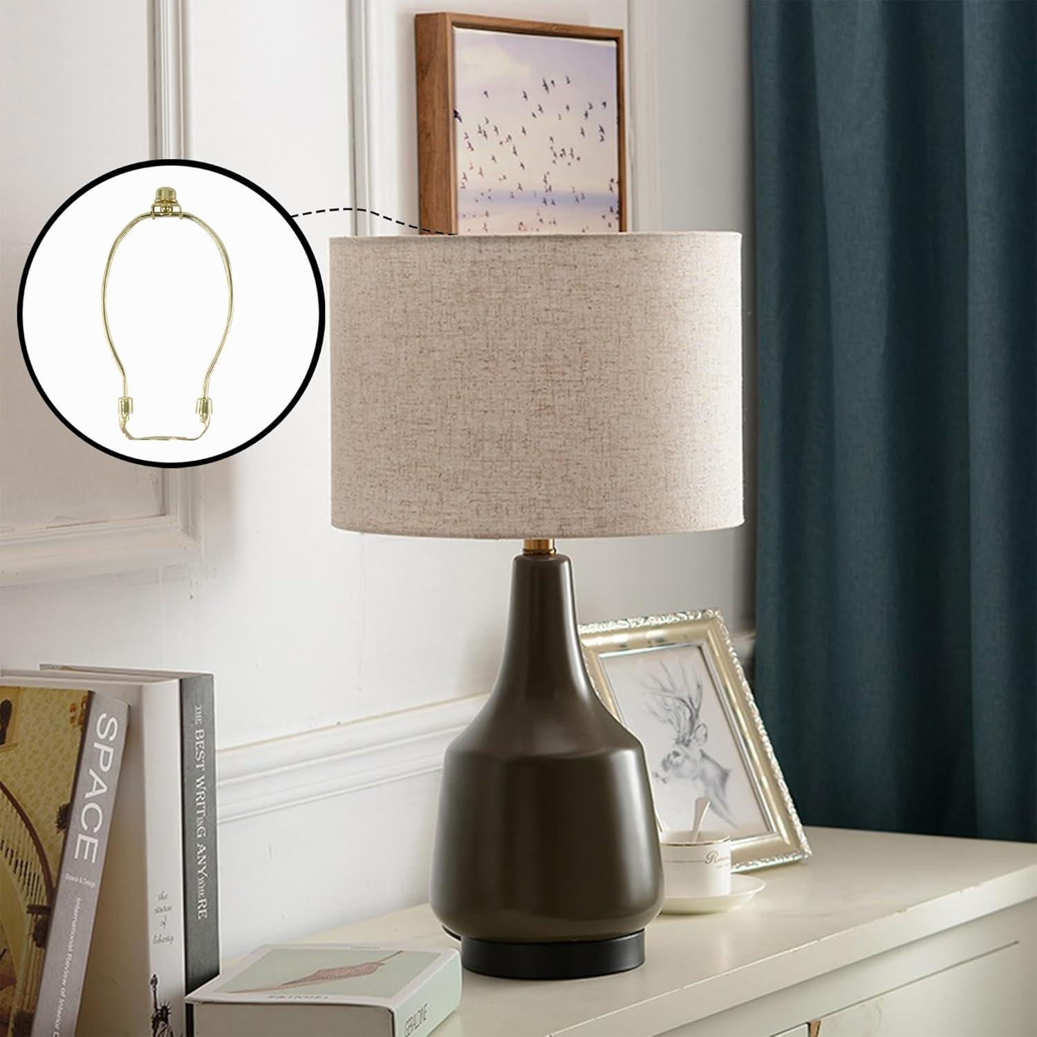 Kit de Arpa de Lámpara PDETVEO 17.78 cm 2 Piezas Latón Pulido