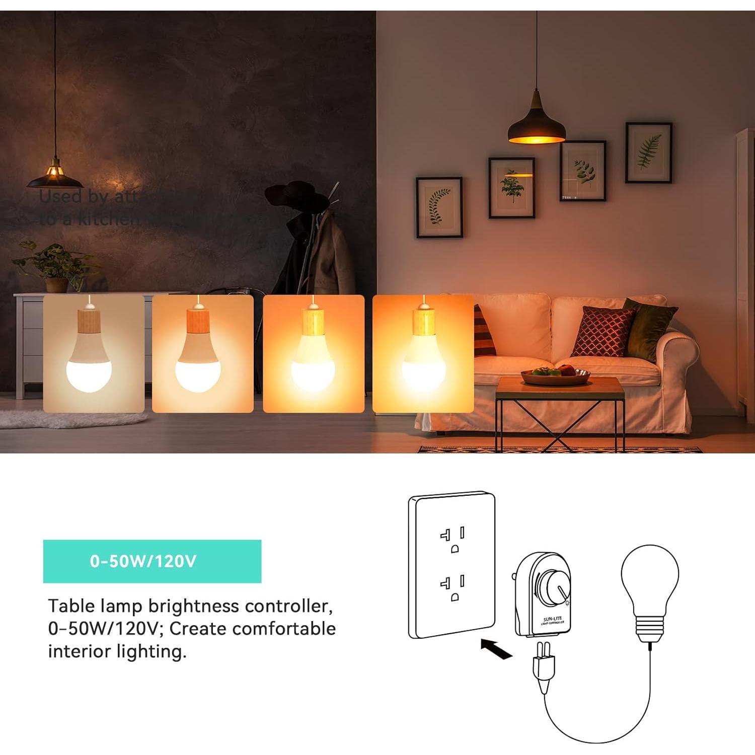 Regulador de Potencia Aiwode 200W para Ventiladores y Lámparas