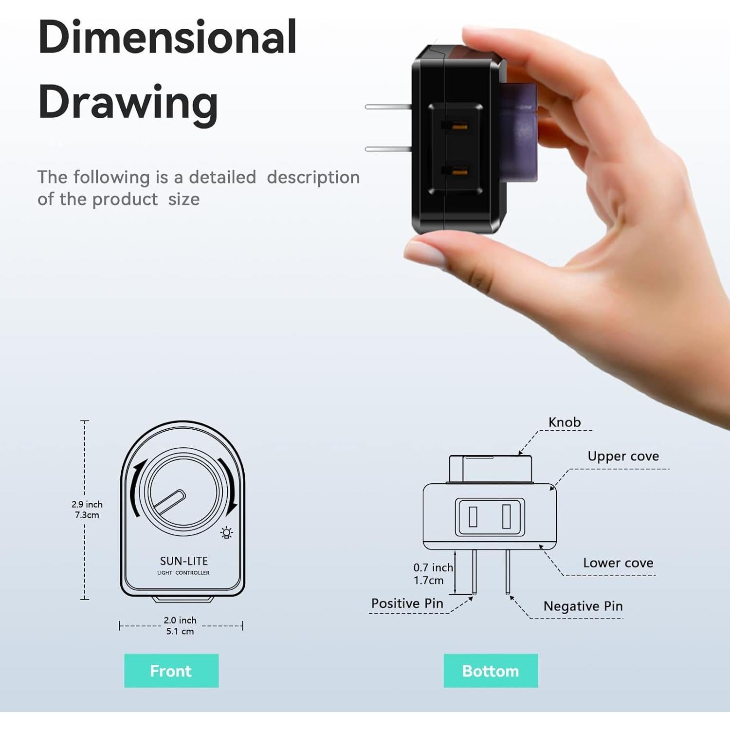 Regulador de Potencia Aiwode 200W para Ventiladores y Lámparas