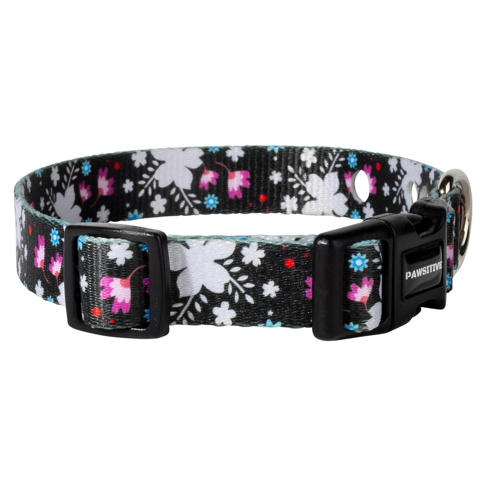 Correa de Nylon Pequeña Gracie To The Rescue 25.4-30.5 cm Flor Negra