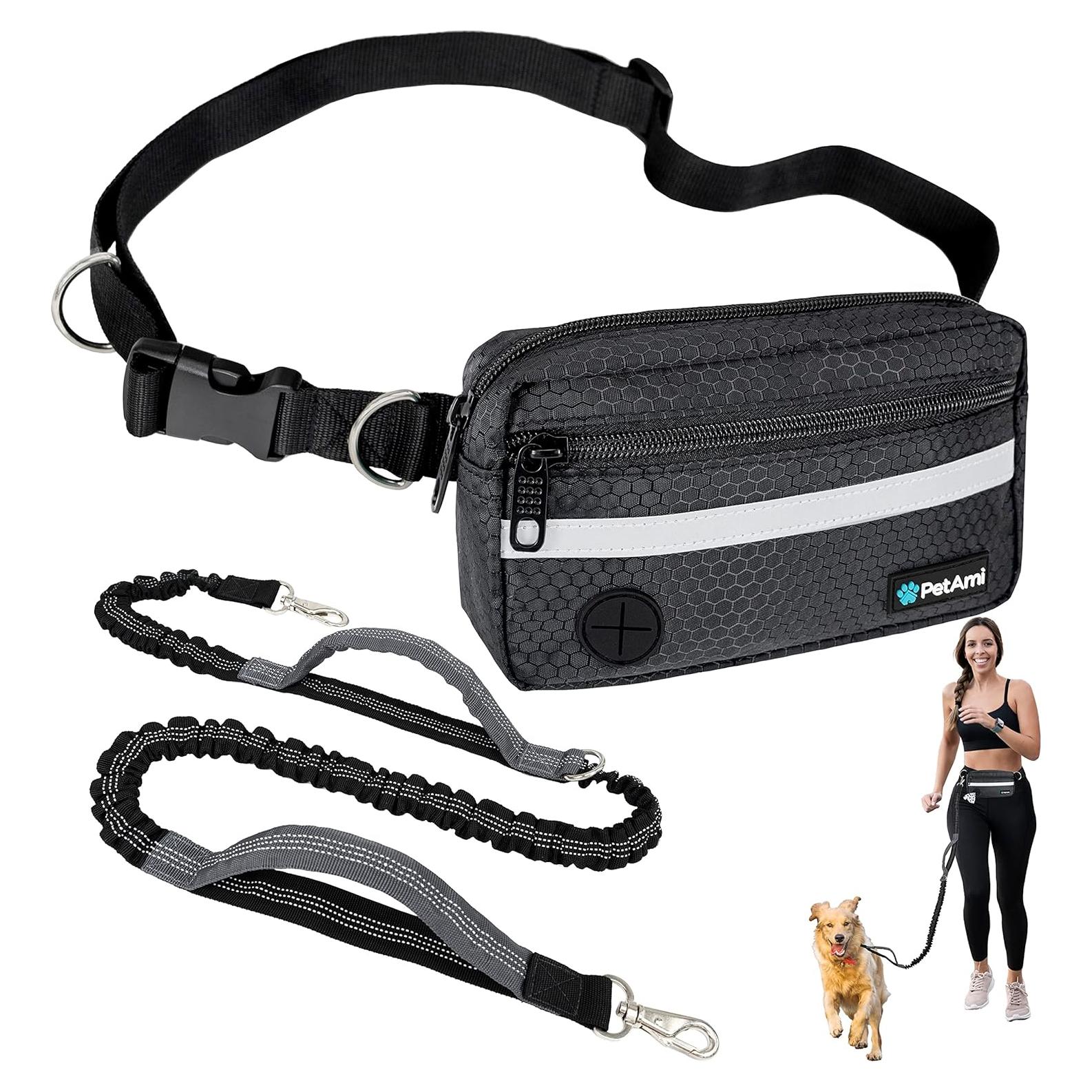 Correa Manos Libres para Perros PetAmi, Bungee Ajustable 185 cm