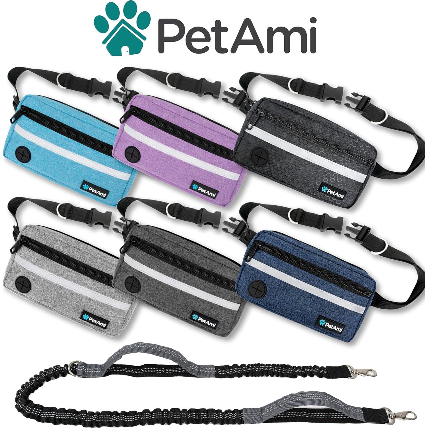 Correa Manos Libres para Perros PetAmi, Bungee Ajustable 185 cm